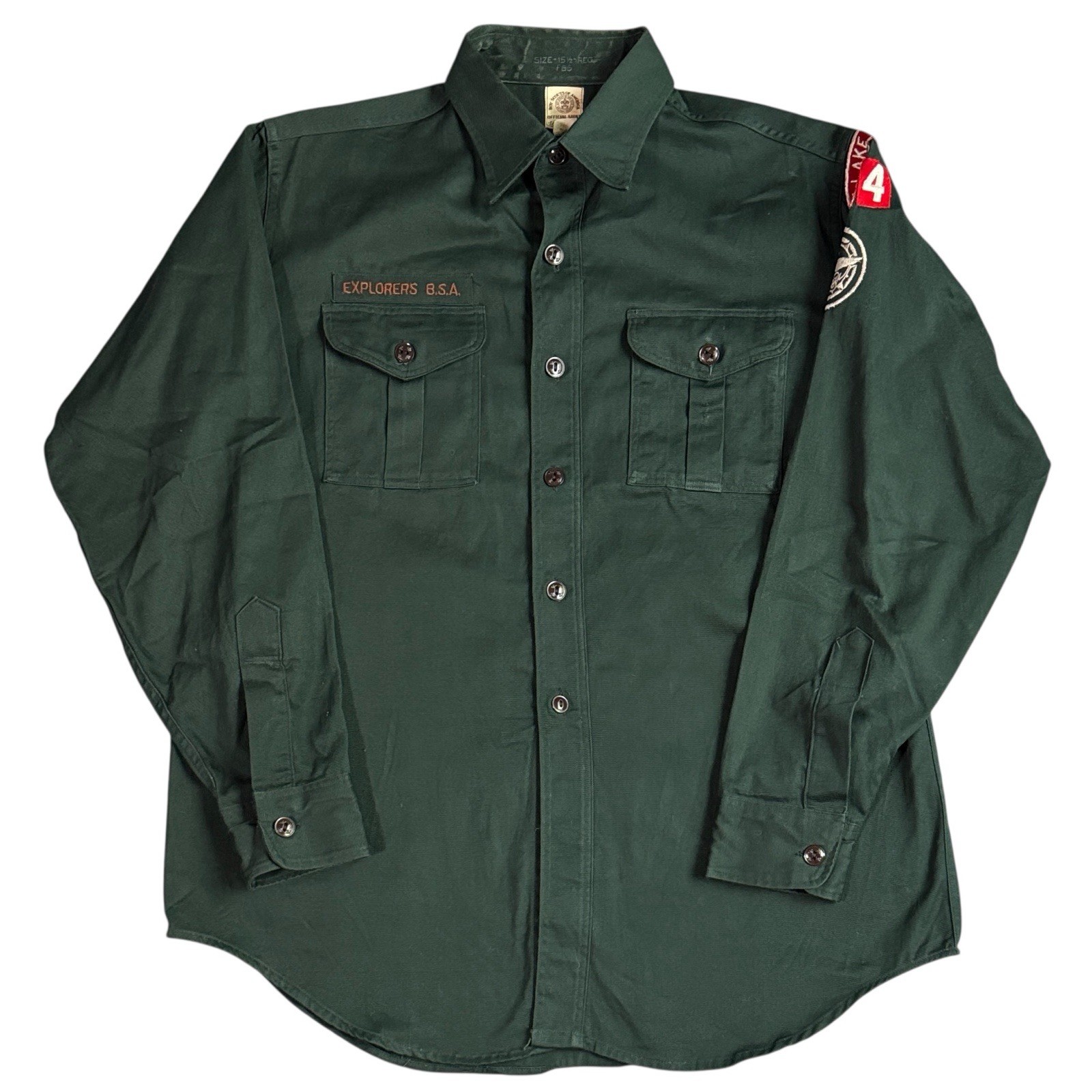 Vintage 1950s BSA Boy Scout Explorer Shirt Patched Salt Lake City Men’s L Vintage 1950s BSA Boy Scout Explorer Shirt Patched Salt Lake City Men’s L