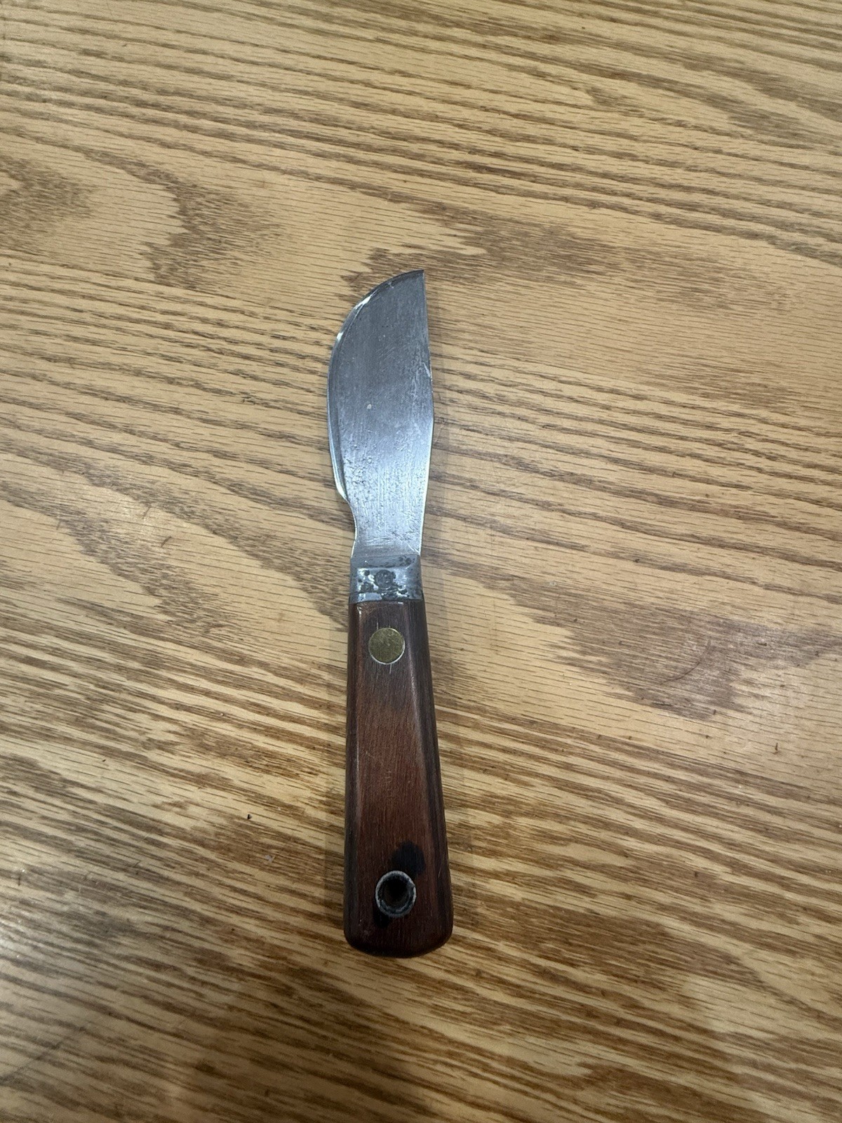 Vintage Curved Skiving Knife Wood Handle Stainless Steel Blade 3 Inch Blade Vintage Curved Skiving Knife Wood Handle Stainless Steel Blade 3 Inch Blade