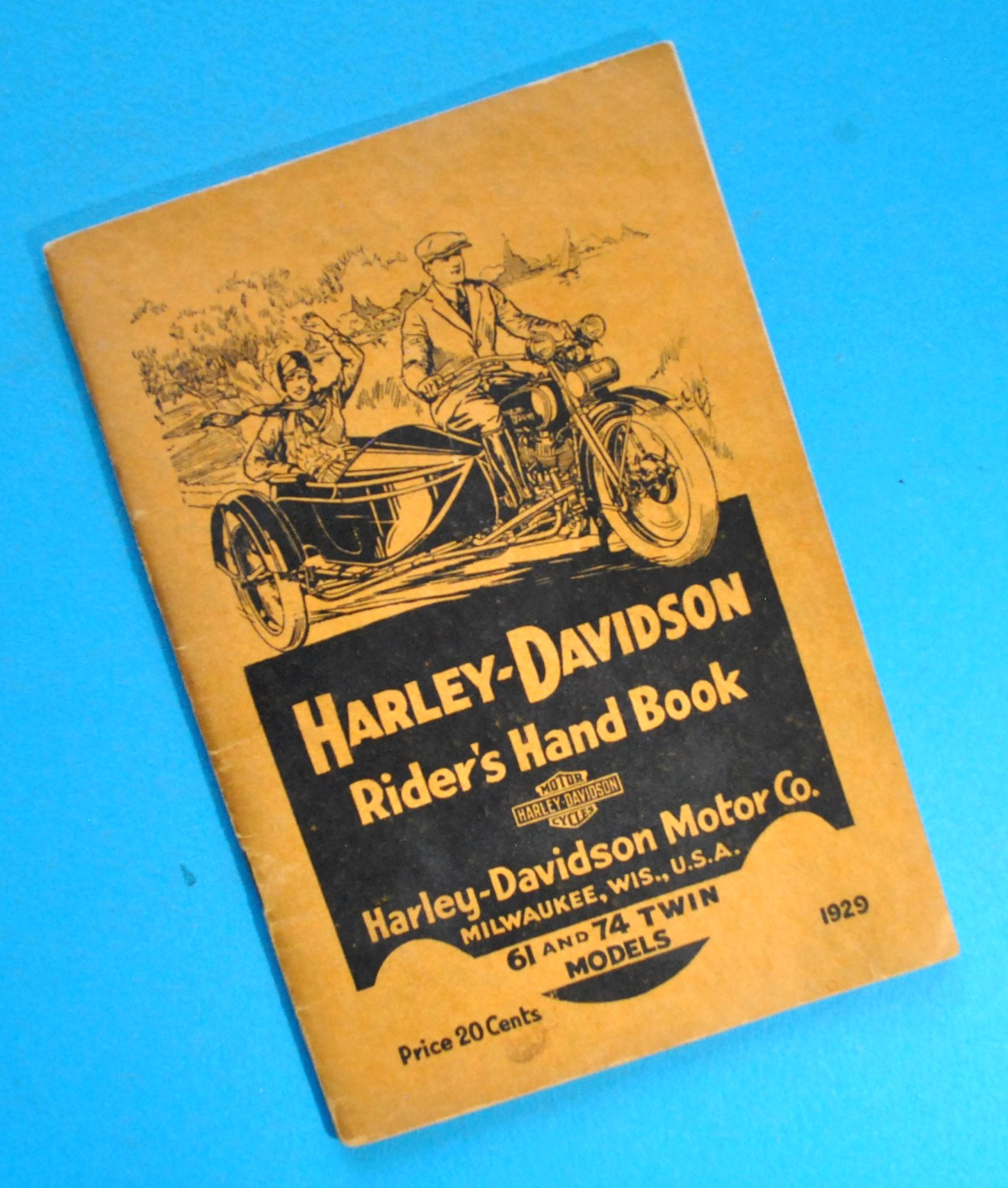 Original 1926-1929 Harley Riders Hand Book Owners Manual J JS JH JD JDS JDH JDL