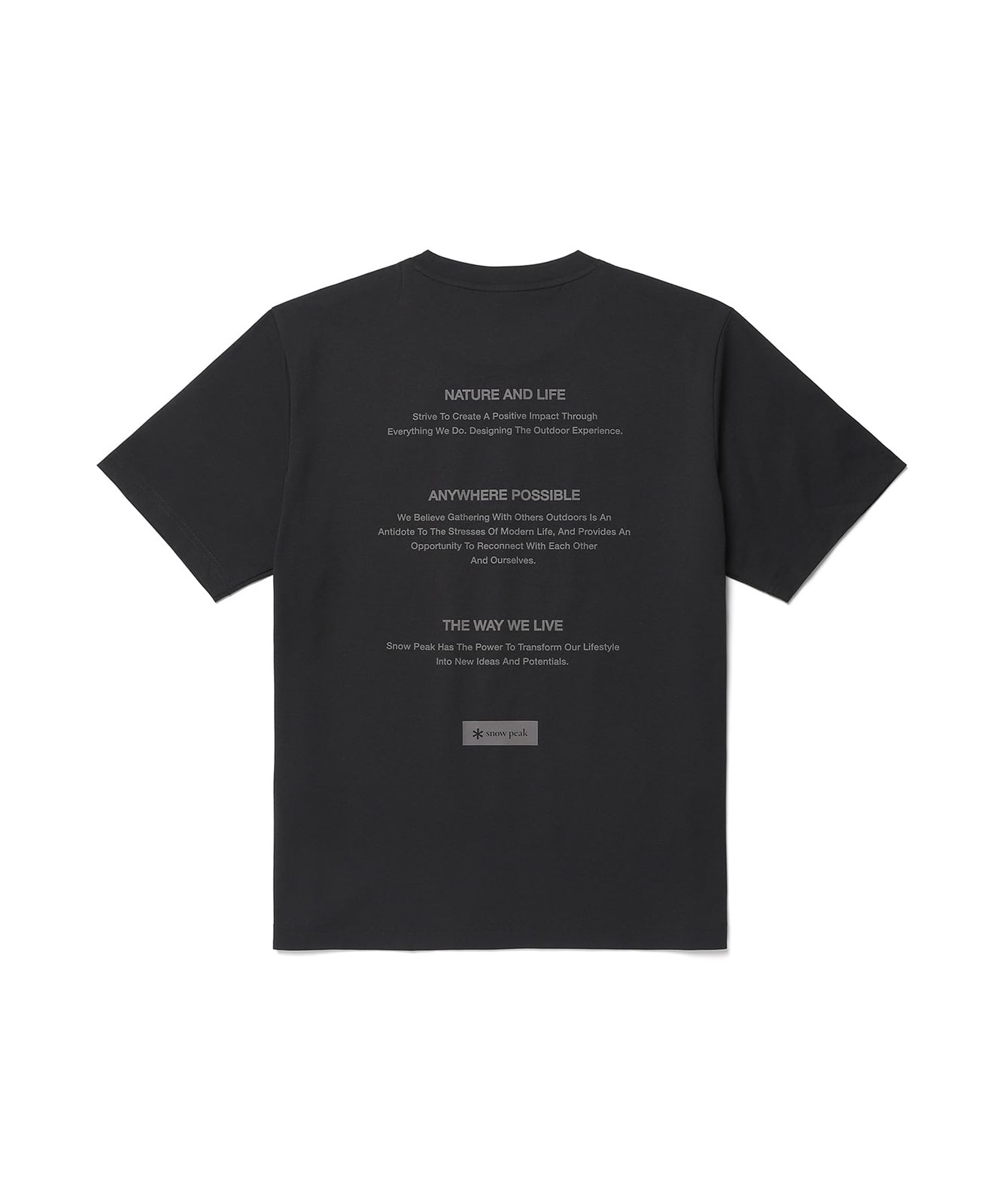 [Snow Peak] Quick-Dry Lettering S/S T-Shirt Gs-S26Mmtts18 T-Shirt, Short Sleeve_