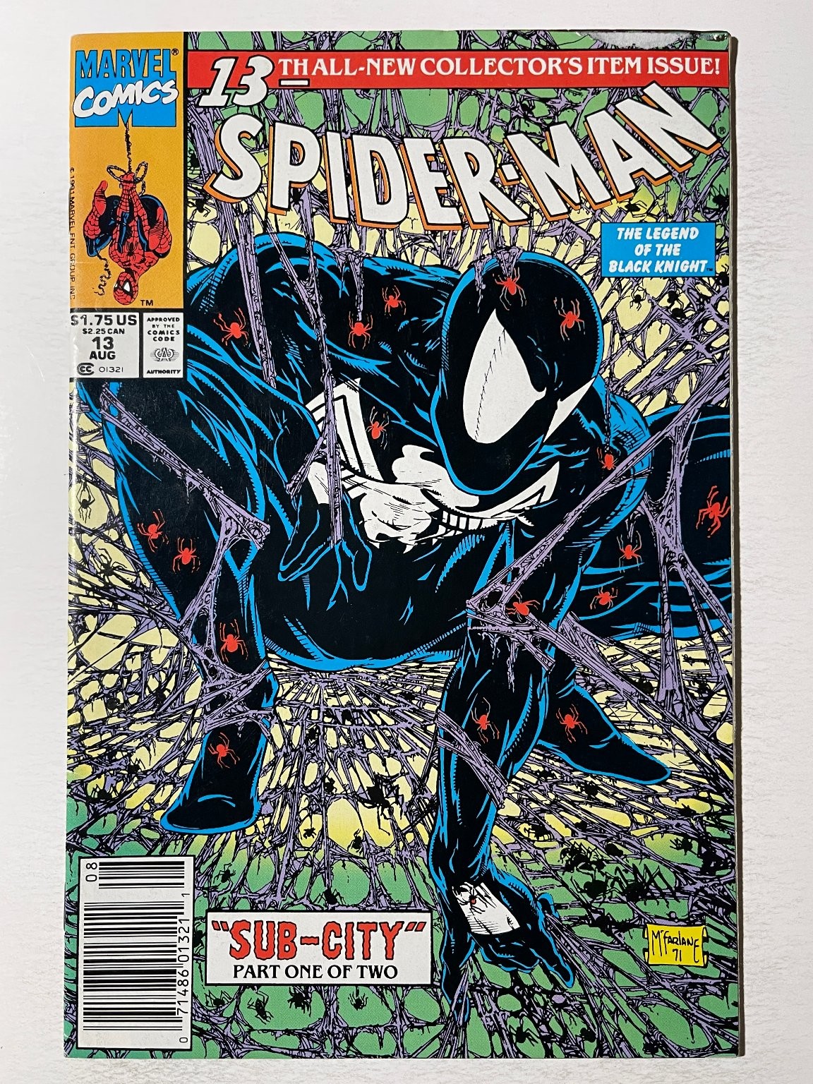 Spider-Man #13 Marvel Todd McFarlane Black Knight 1991