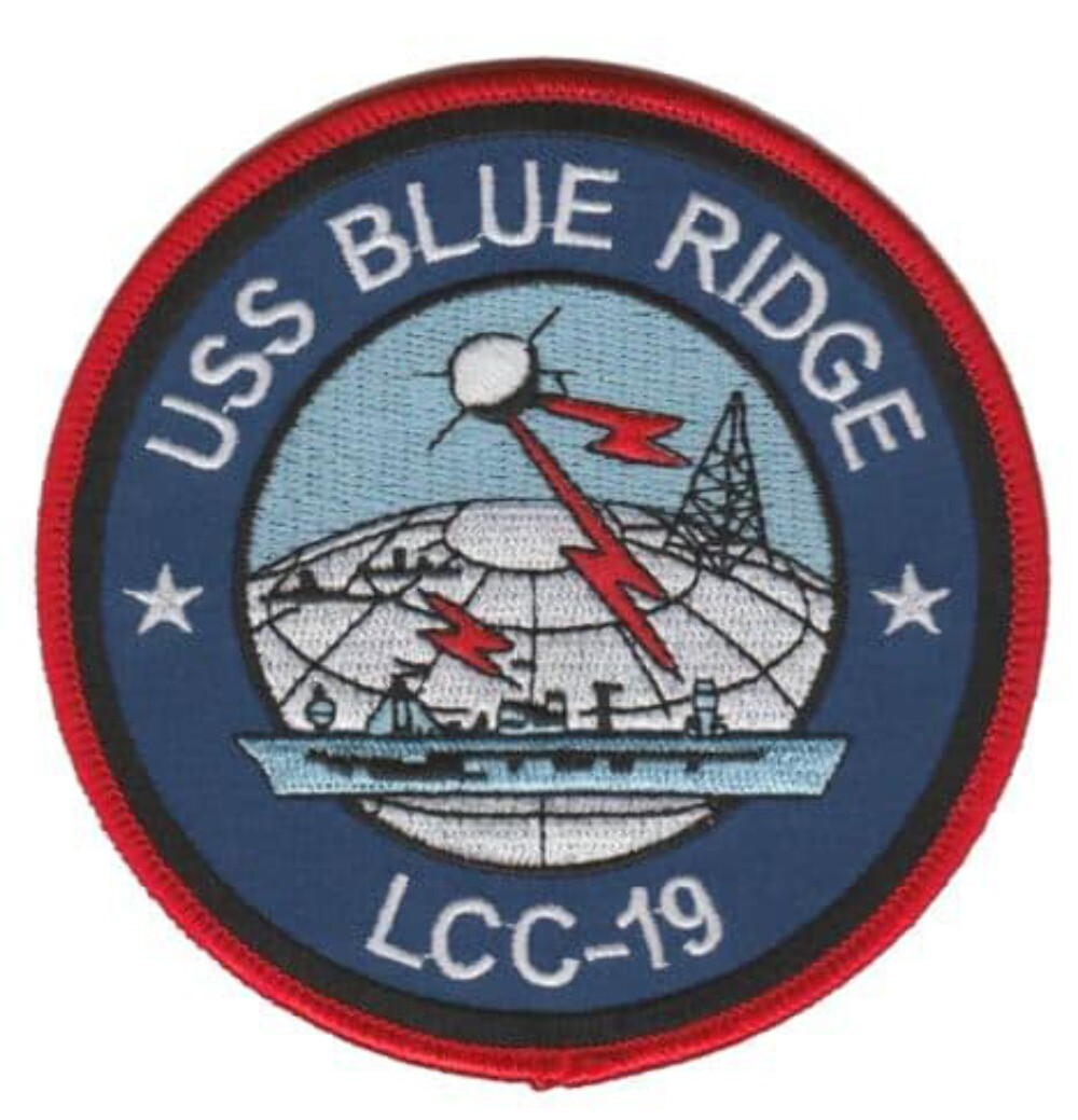 USS Blue Ridge (LCC-19) Patch – Plastic Backing, 4in USS Blue Ridge (LCC-19) Patch – Plastic Backing, 4in