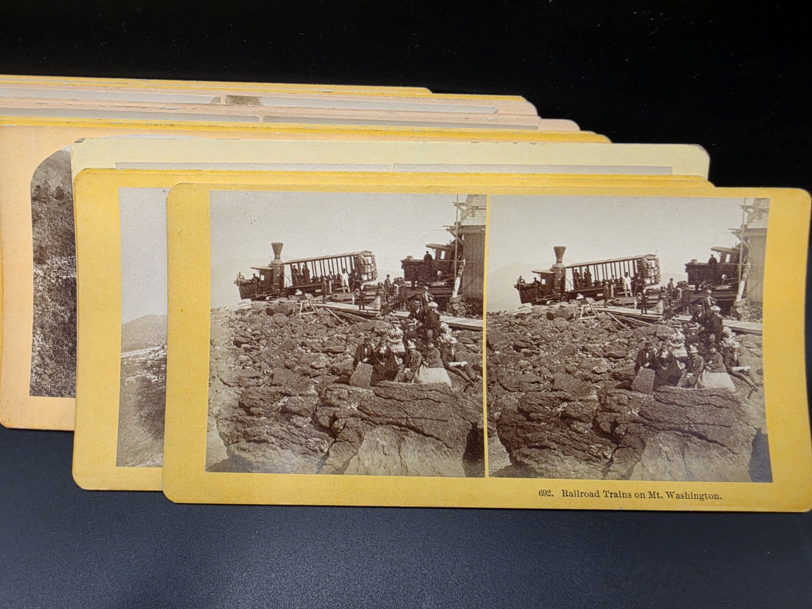 Antique Kilburn Brothers - 12 Stereoview Cards - Railroad Photographs - 1890 Antique Kilburn Brothers - 12 Stereoview Cards - Railroad Photographs - 1890