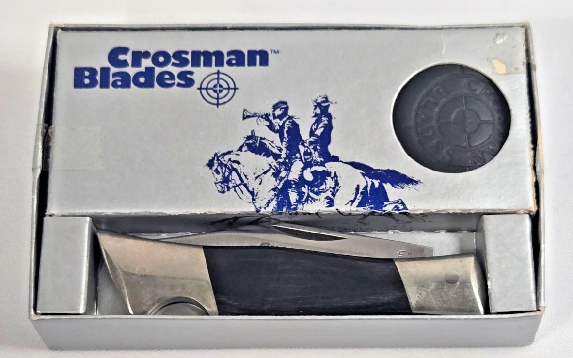 Crosman Blades Folding Knife – Stainless USA – Vintage Boxed Outdoor Collectible Crosman Blades Folding Knife – Stainless USA – Vintage Boxed Outdoor Collectible