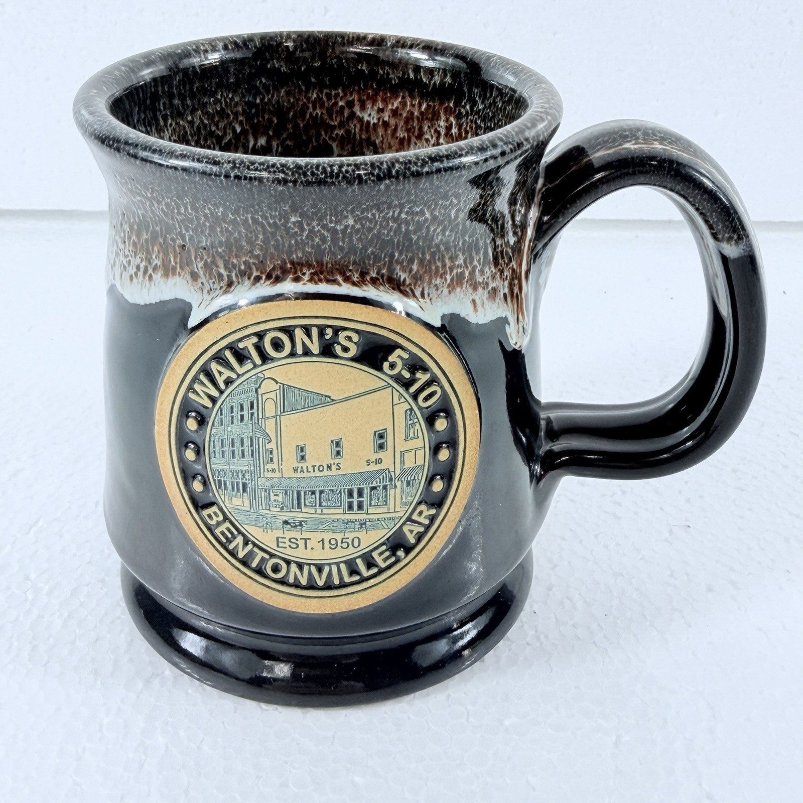 Deneen Pottery Waltons 5-10 Bentonville AR Coffee Mug Walmart Hand Thrown Cup Deneen Pottery Waltons 5-10 Bentonville AR Coffee Mug Walmart Hand Thrown Cup