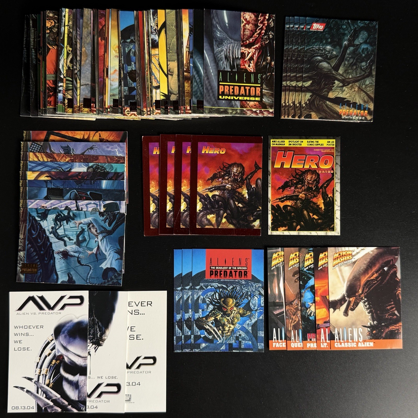 1994 Topps Aliens Predator Card Set (Missing 5 Cards) - Pre-Release 1-3 + Promos