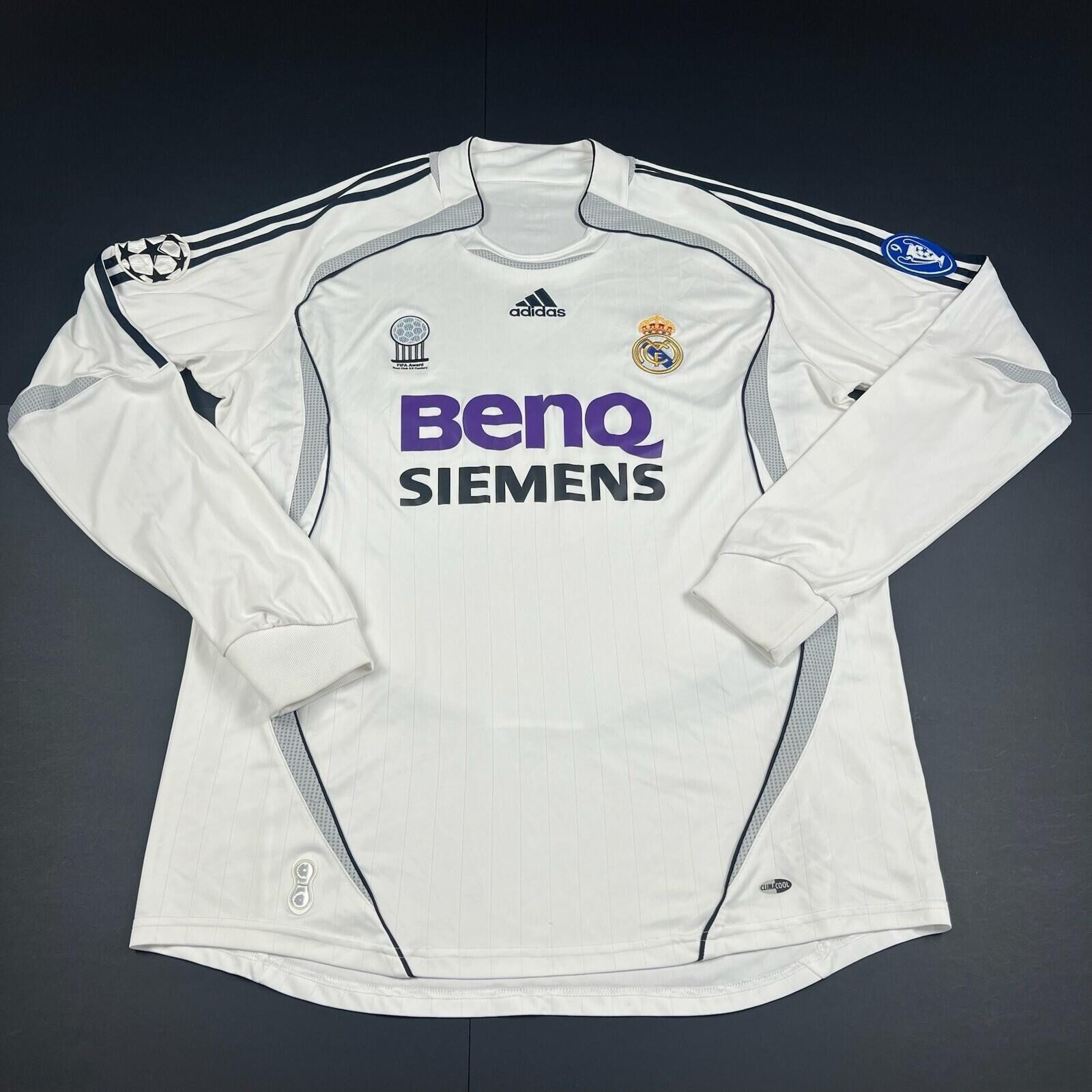 Original Adidas Real Madrid 2006/2007 Long Sleeve Home Shirt Mens Large (1856) Original Adidas Real Madrid 2006/2007 Long Sleeve Home Shirt Mens Large (1856)