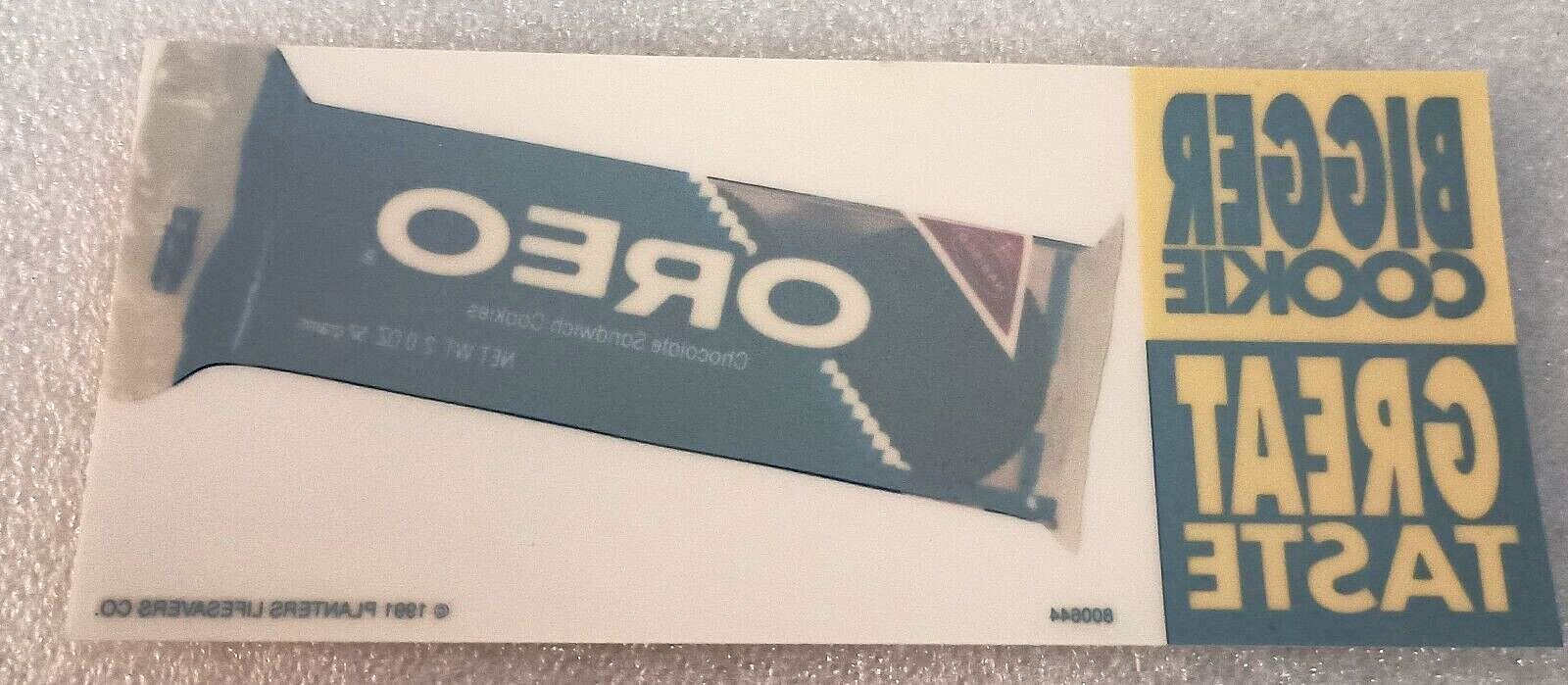Vtg Oreo Store Promo Window Door Removable Cling Sticker Sign 1991 NOS New