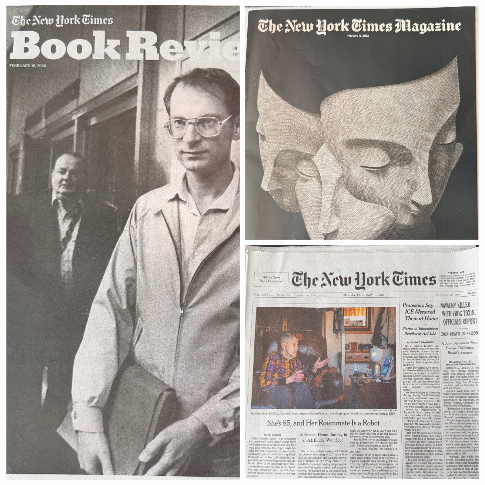 The New York Times Newspaper February 15 2026 SUNDAY Complete Print Paper UNREAD The New York Times Newspaper February 15 2026 SUNDAY Complete Print Paper UNREAD
