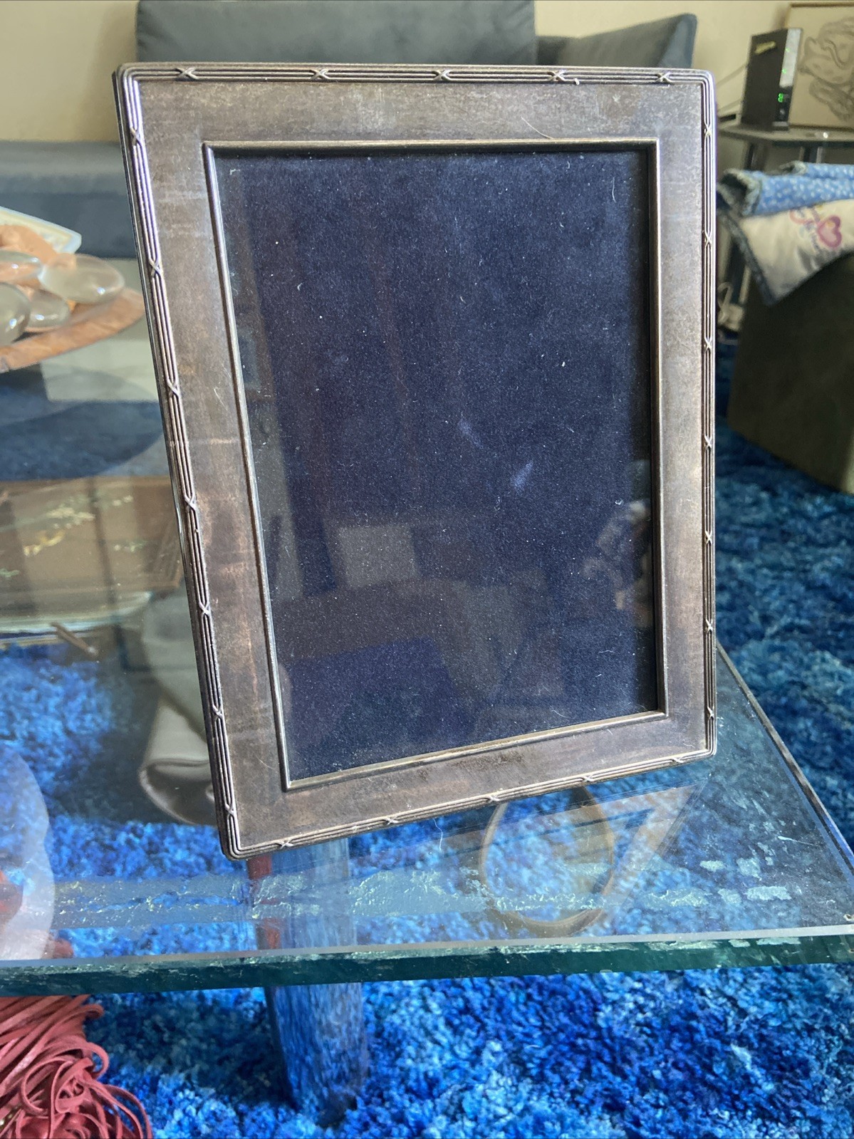 Vintage Carrs Sterling Silver Picture Frame 925 Sheffield Hallmarks 5” X 7”