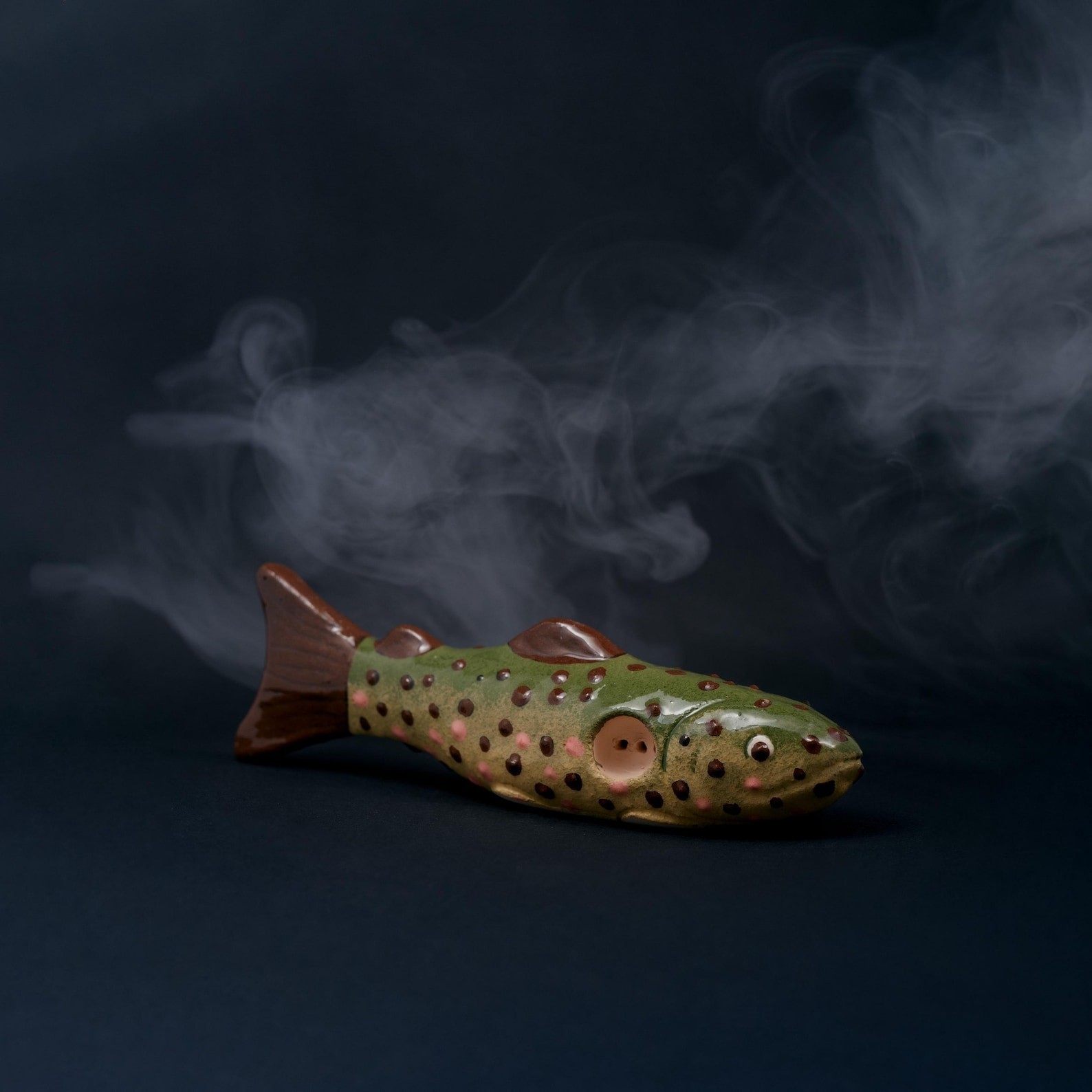 Handmade Trout Pipe – Ceramic Fish Gift