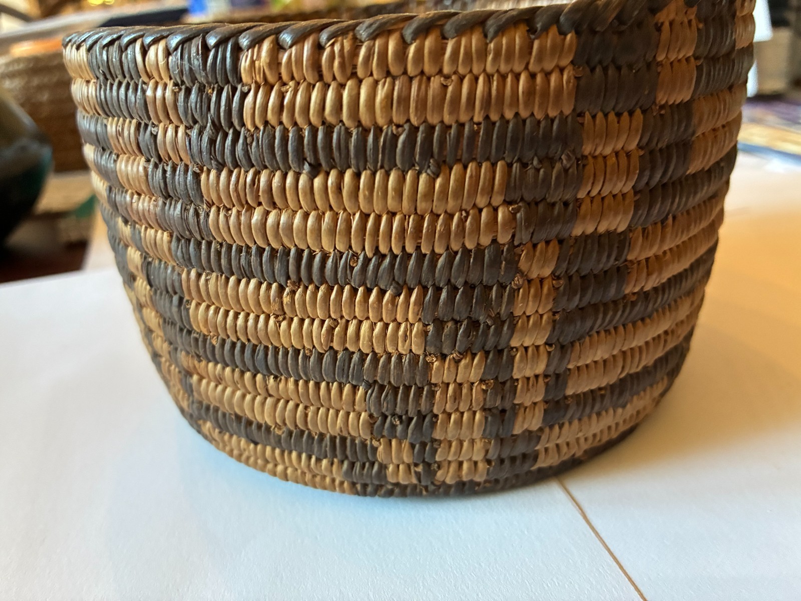 Vintage Native American Hand Woven Basket, 4\