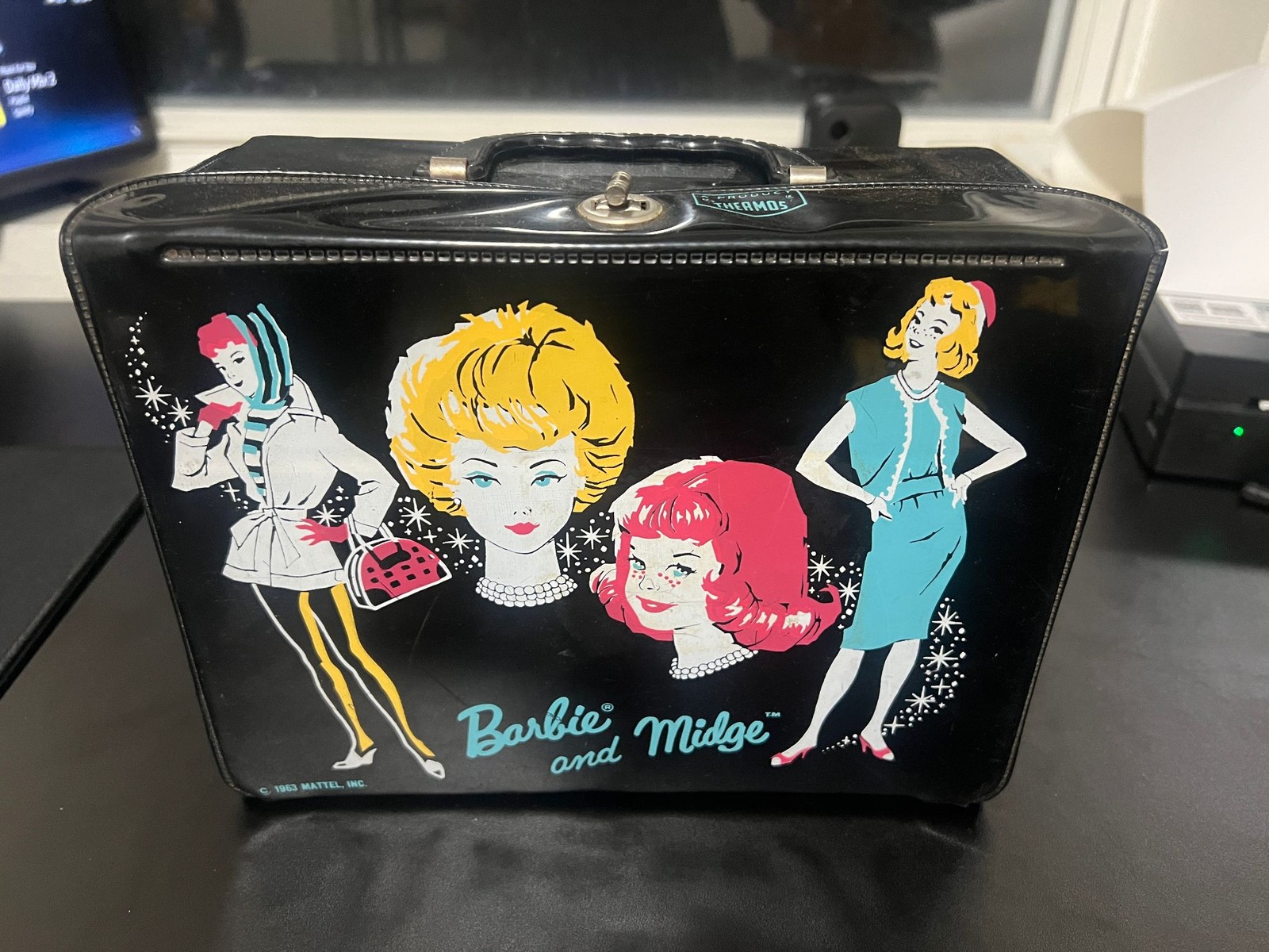 Thermos Barbie & Midge Metal Case Lunchbox 1963 Mattel Collectible with Lock Thermos Barbie & Midge Metal Case Lunchbox 1963 Mattel Collectible with Lock