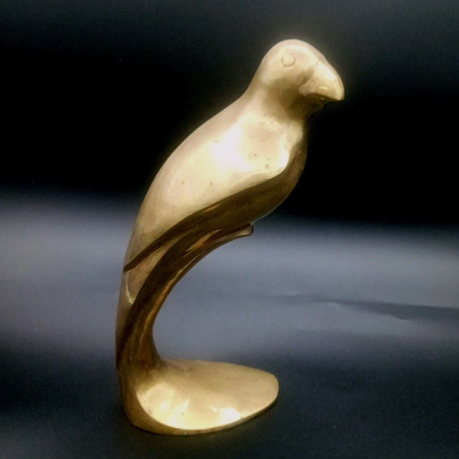 Vintage Dolbi Cashier Brass Parrot Macaw Statue 10\