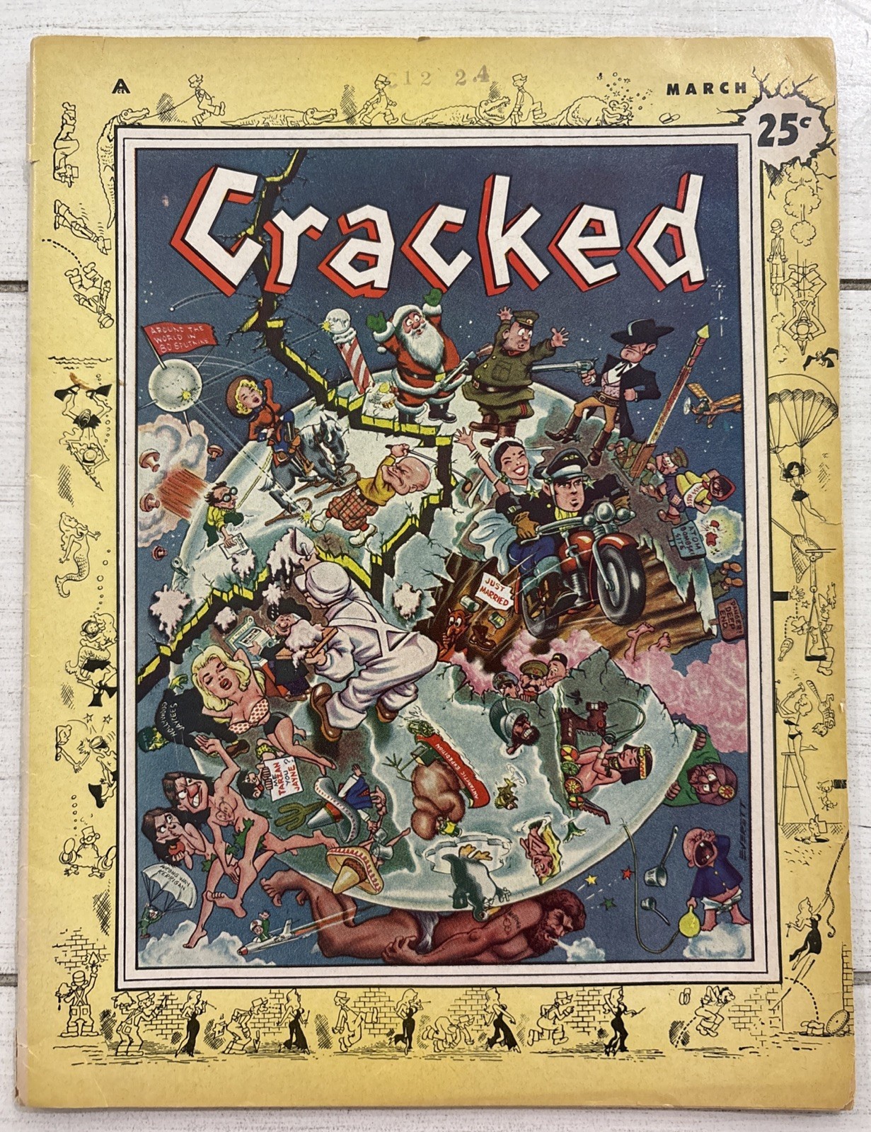 Cracked #1 (Major Magazines 1958) FN- Bill Everett Russ Heath Humor/Satire Rare