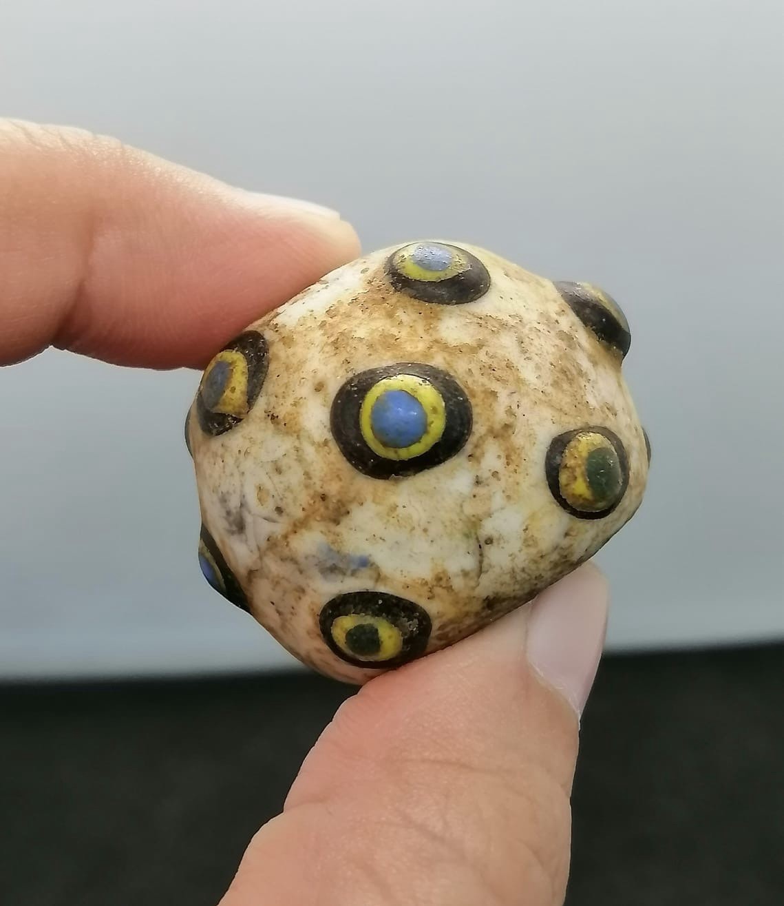 Ancient Mosaic Glass Wonderful Old Rare Unique Bead