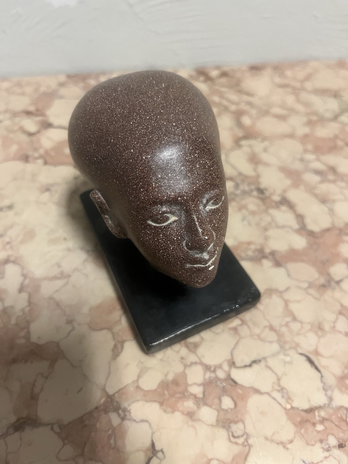 Vintage Egyptian Amarna Style Sculptured Stone Of A Egyptian Princess. Vintage Egyptian Amarna Style Sculptured Stone Of A Egyptian Princess.