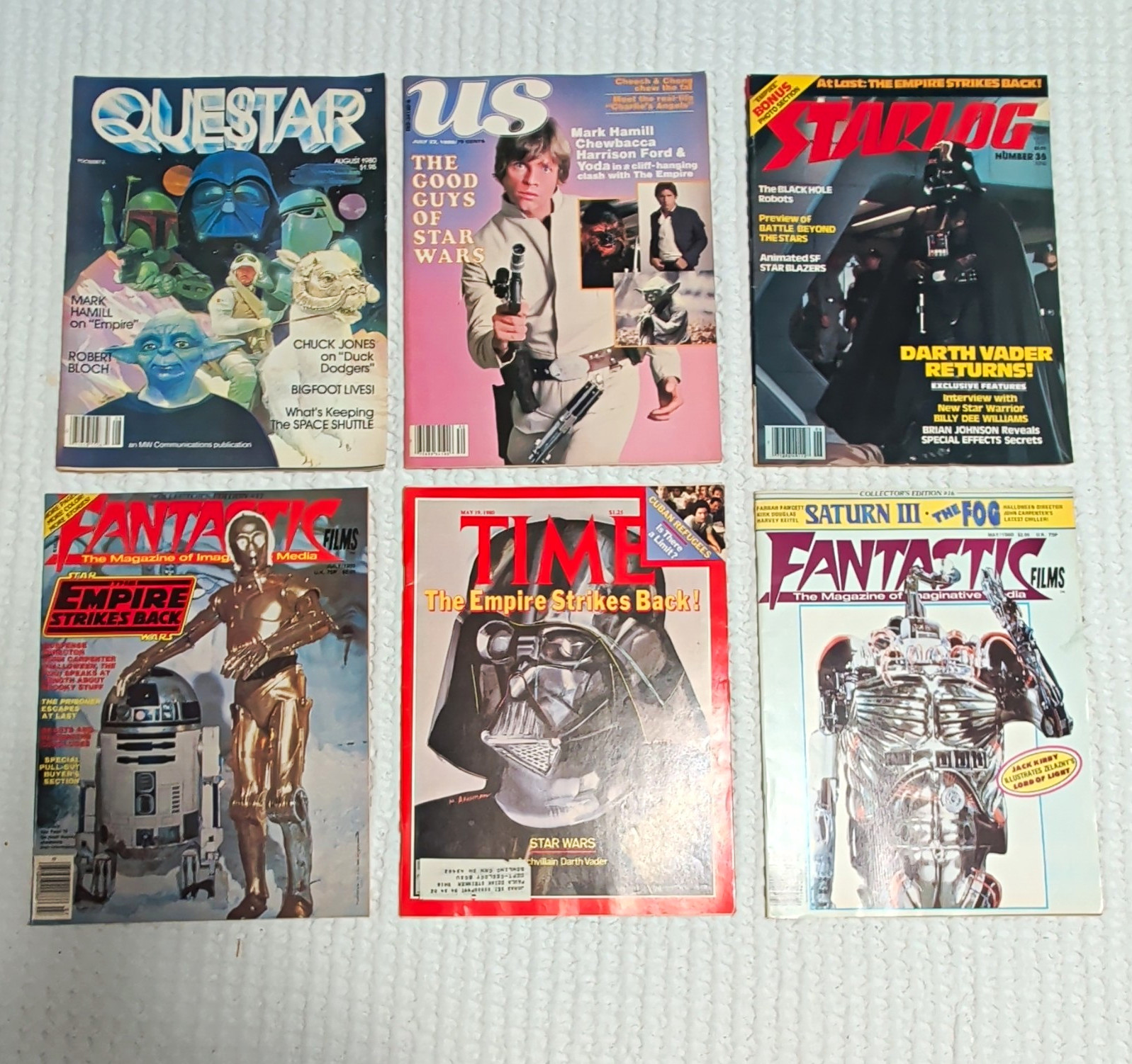 Vintage 1980 Star Wars Empire Strikes Back Magazine Lot Time Starlog Questar 6