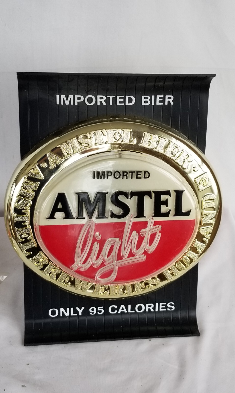 Vintage Amstel Light Plastic Bar Beer Wall Hang or Table Sign Vintage Amstel Light Plastic Bar Beer Wall Hang or Table Sign