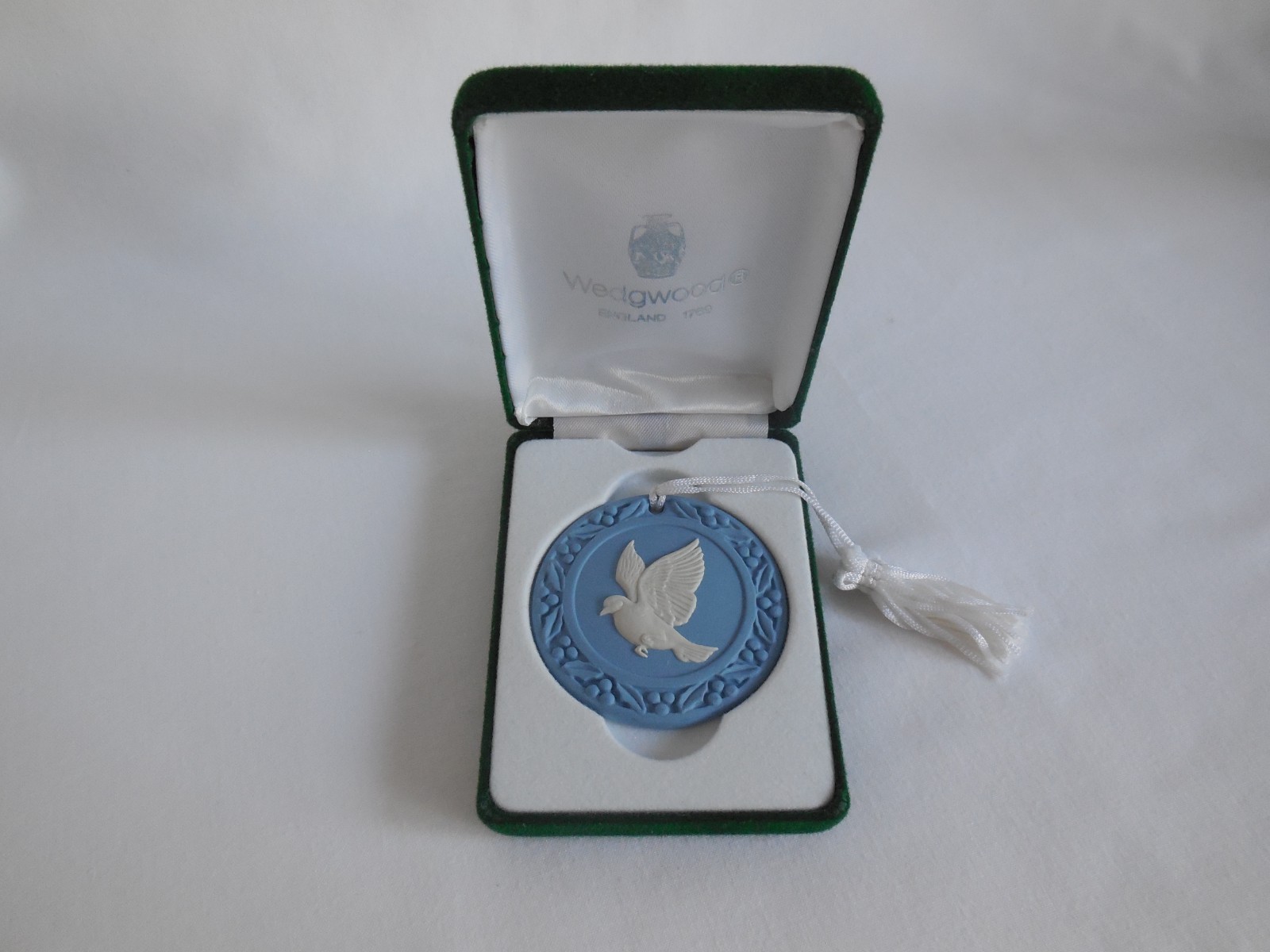 Wedgwood Blue Jasperware Dove Of Peace Ornament