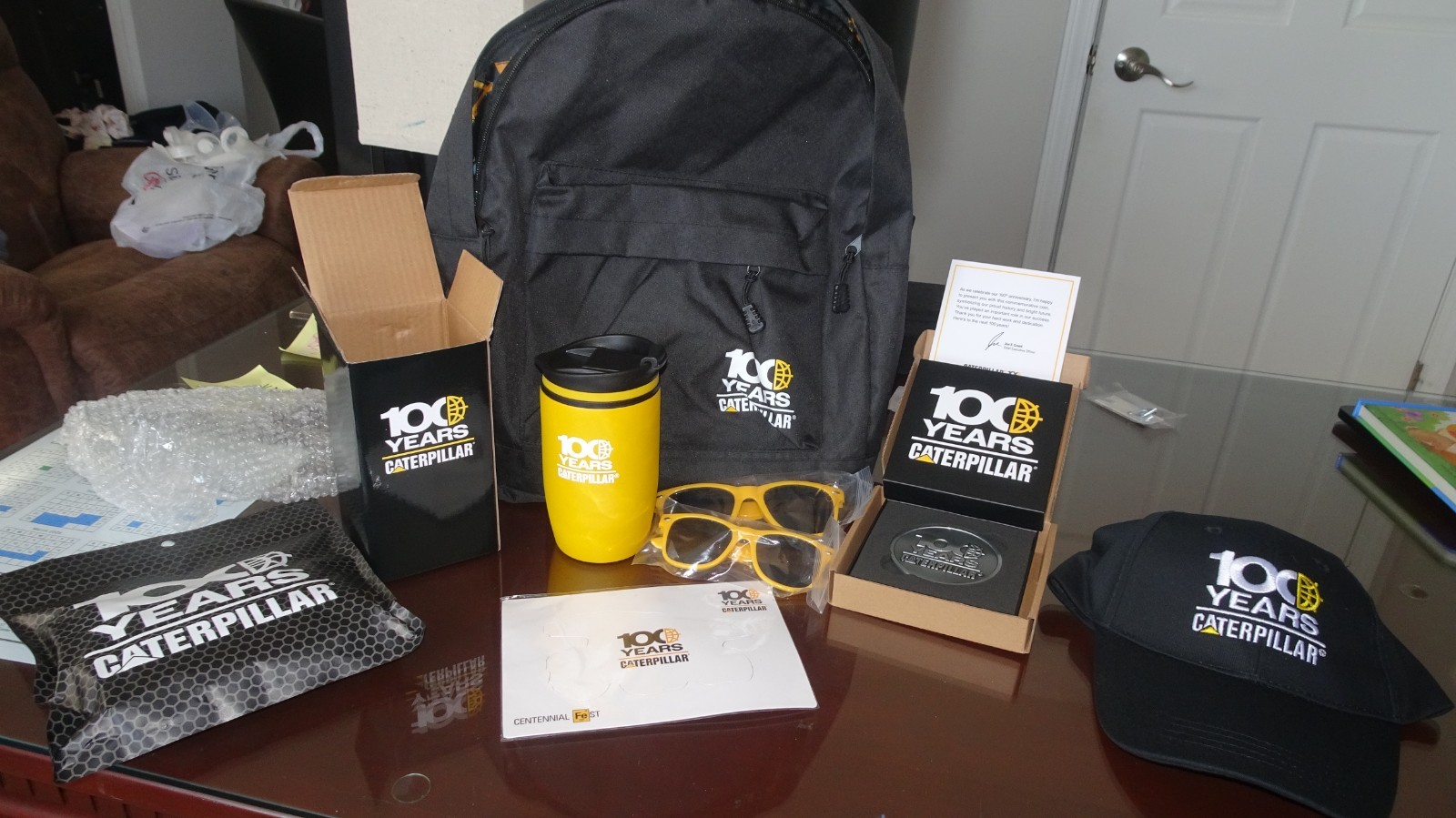 Caterpillar Tractor Co. Peoria IL 100th Anniversary Swag Bag Advertising Stuff Caterpillar Tractor Co. Peoria IL 100th Anniversary Swag Bag Advertising Stuff