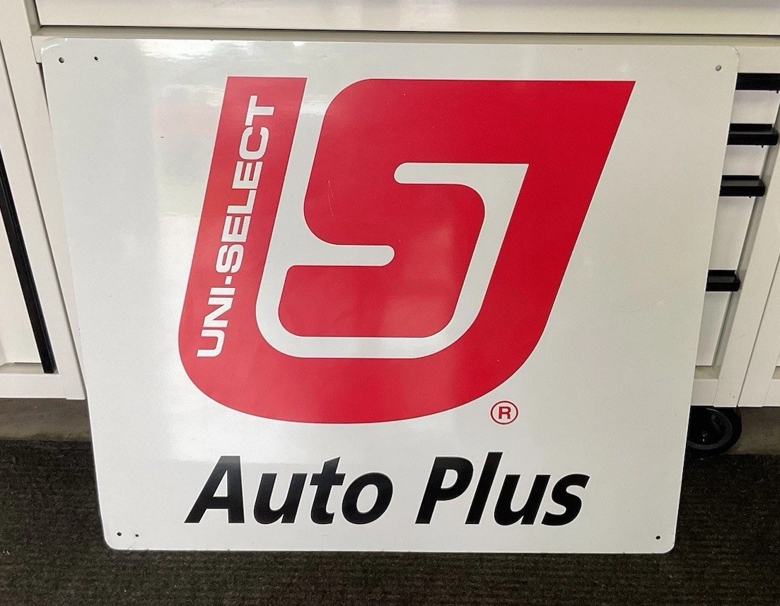 Auto Plus Uni Select Metal Sign Advertising Auto Parts Advertisement 