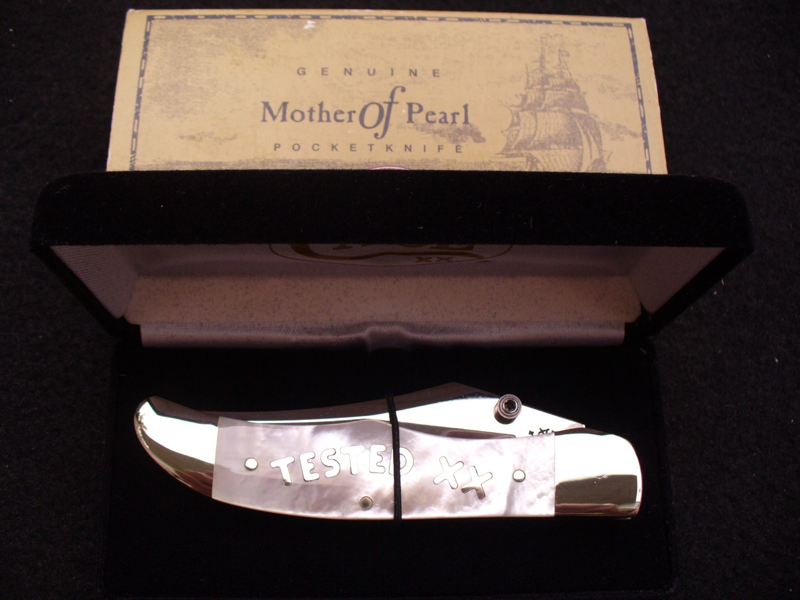 CASE XX 61265LC TESTED XX SCRIPT BEAUTIFUL PEARL MID-FOLDING HUNTER KNIFE NM/BOX CASE XX 61265LC TESTED XX SCRIPT BEAUTIFUL PEARL MID-FOLDING HUNTER KNIFE NM/BOX