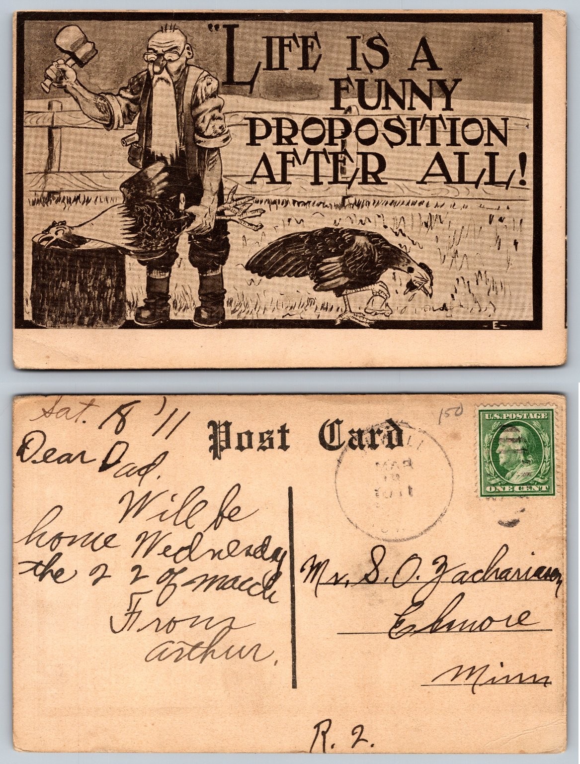 1911 Humorous Postcard \ 1911 Humorous Postcard \