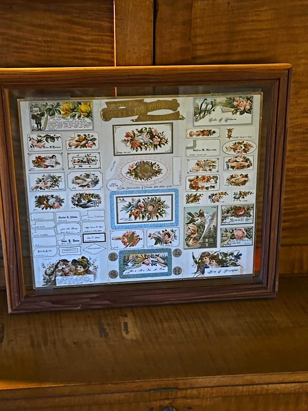 RARE 1886 ESSEX CARD WORKS VICTORIAN SALESMAN'S SAMPLE SHEET — 140 YEARS OLD