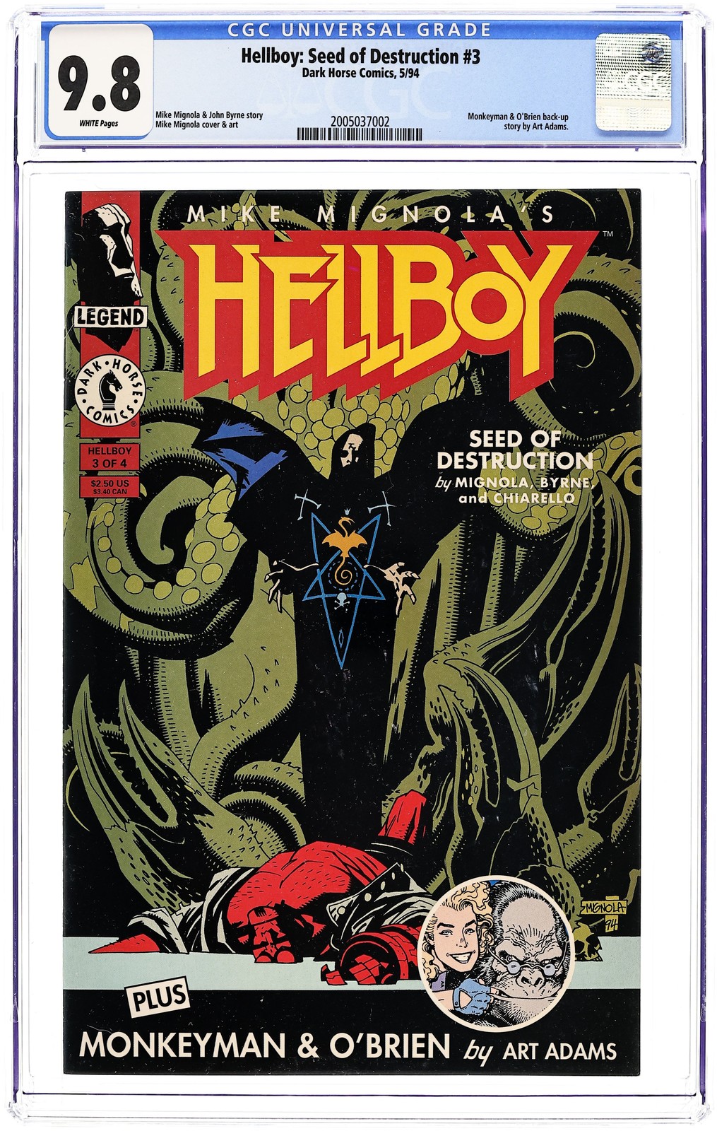 Hellboy Seed of Destruction #3 CGC 9.8 1994 2005037002