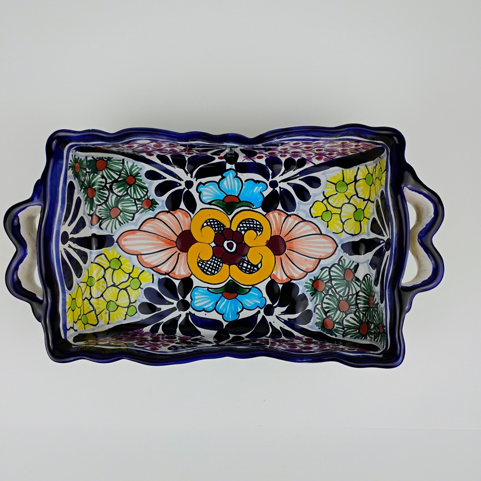 Castillo Casserole Dish Authentic Mexican Pottery 10\