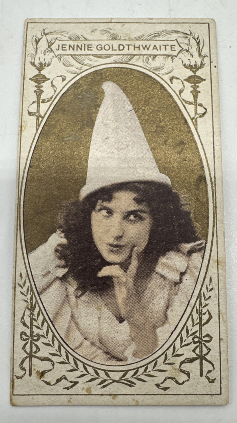 VINTAGE c.1910 LORILLARD\'S TIGER FINE CUT TOBACCO CARD — JENNIE GOLDTHWAITE