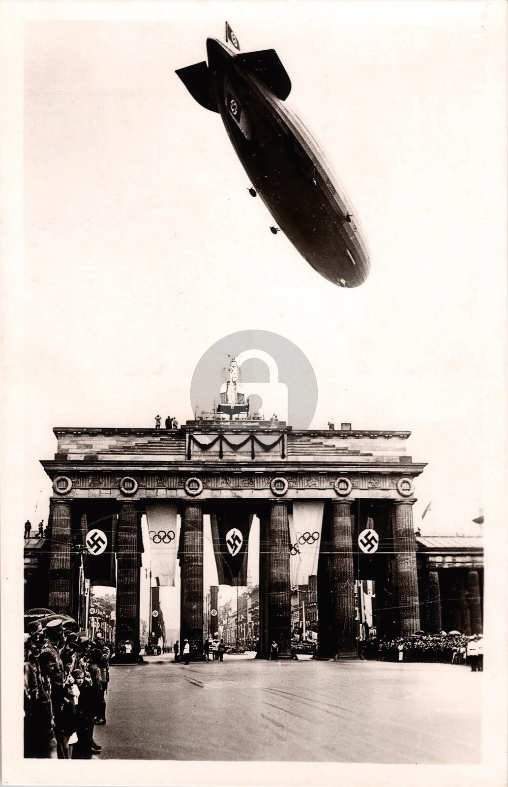 1936 Germany Hindenburg Zeppelin LZ129 RPPC Photo Postcard COPY