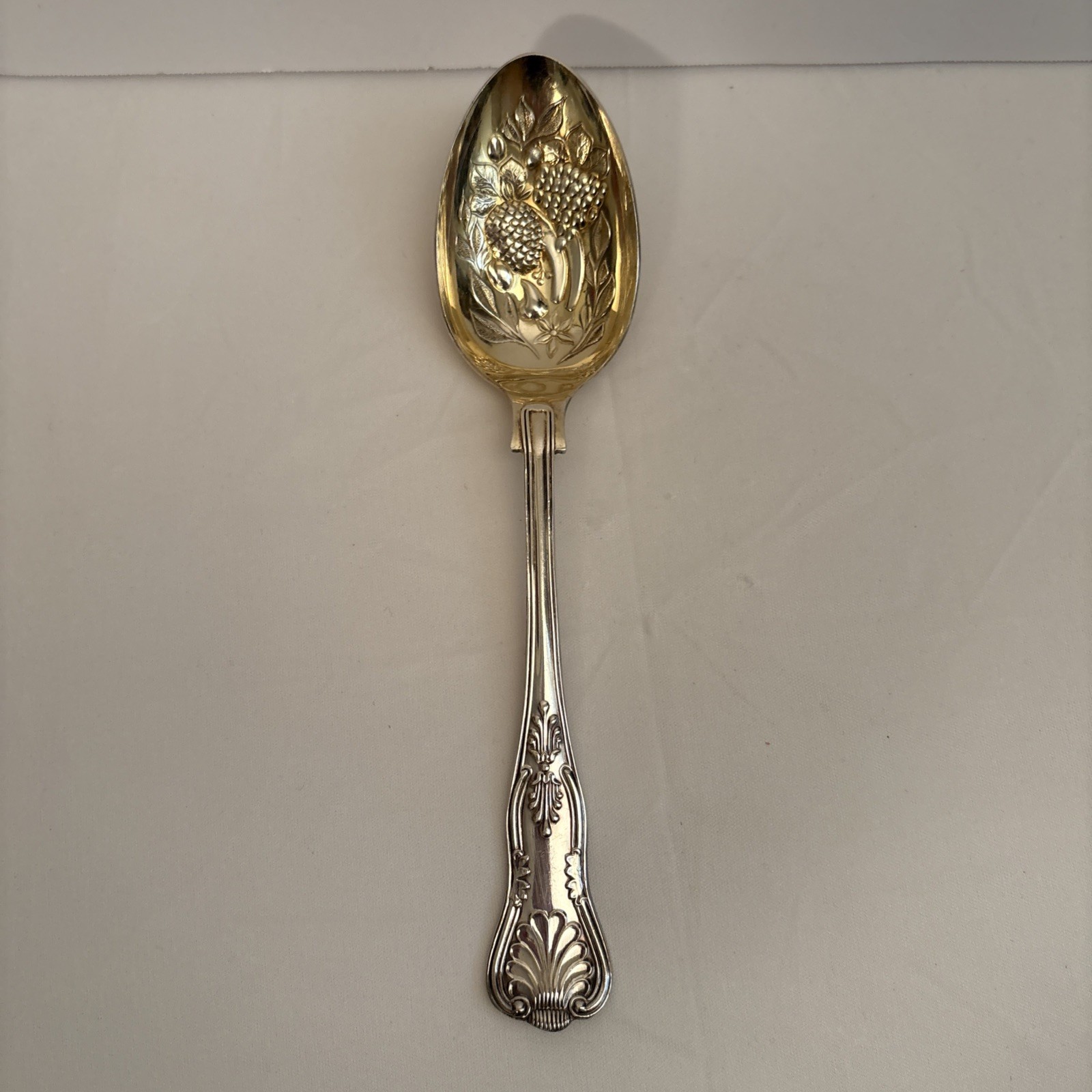 William Adams WA Sheffield England EPNS A1 Berry Serving Spoon Gold Wash 9” William Adams WA Sheffield England EPNS A1 Berry Serving Spoon Gold Wash 9”