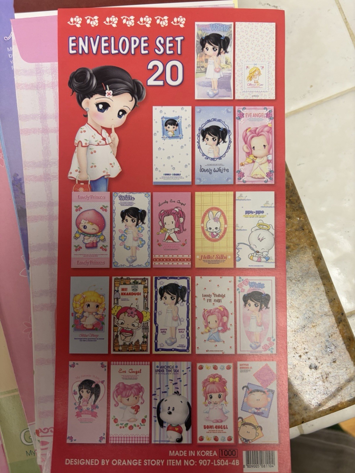 Vintage Orange Story Envelope Set (58 piece) 
