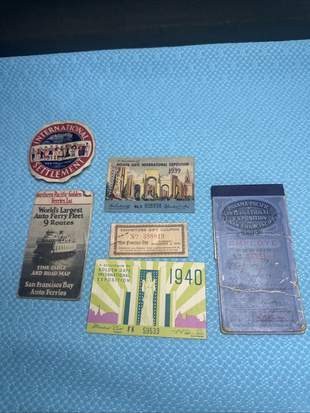 1915-1940 Golden Gate Ferries San Francisco Bay Panama-Pacific Expo Souvenir’s 1915-1940 Golden Gate Ferries San Francisco Bay Panama-Pacific Expo Souvenir’s