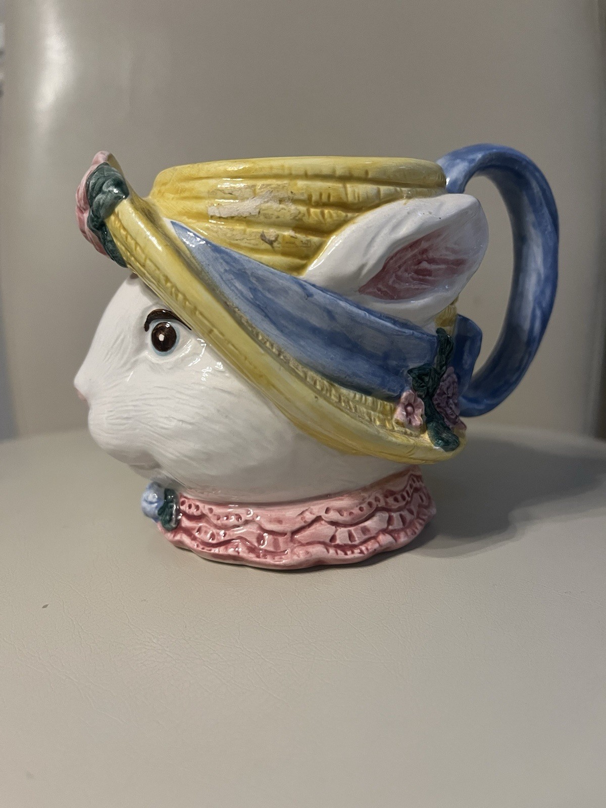 Fitz and Floyd Bloomers Mug Bunny Rabbit 1992 Vintage