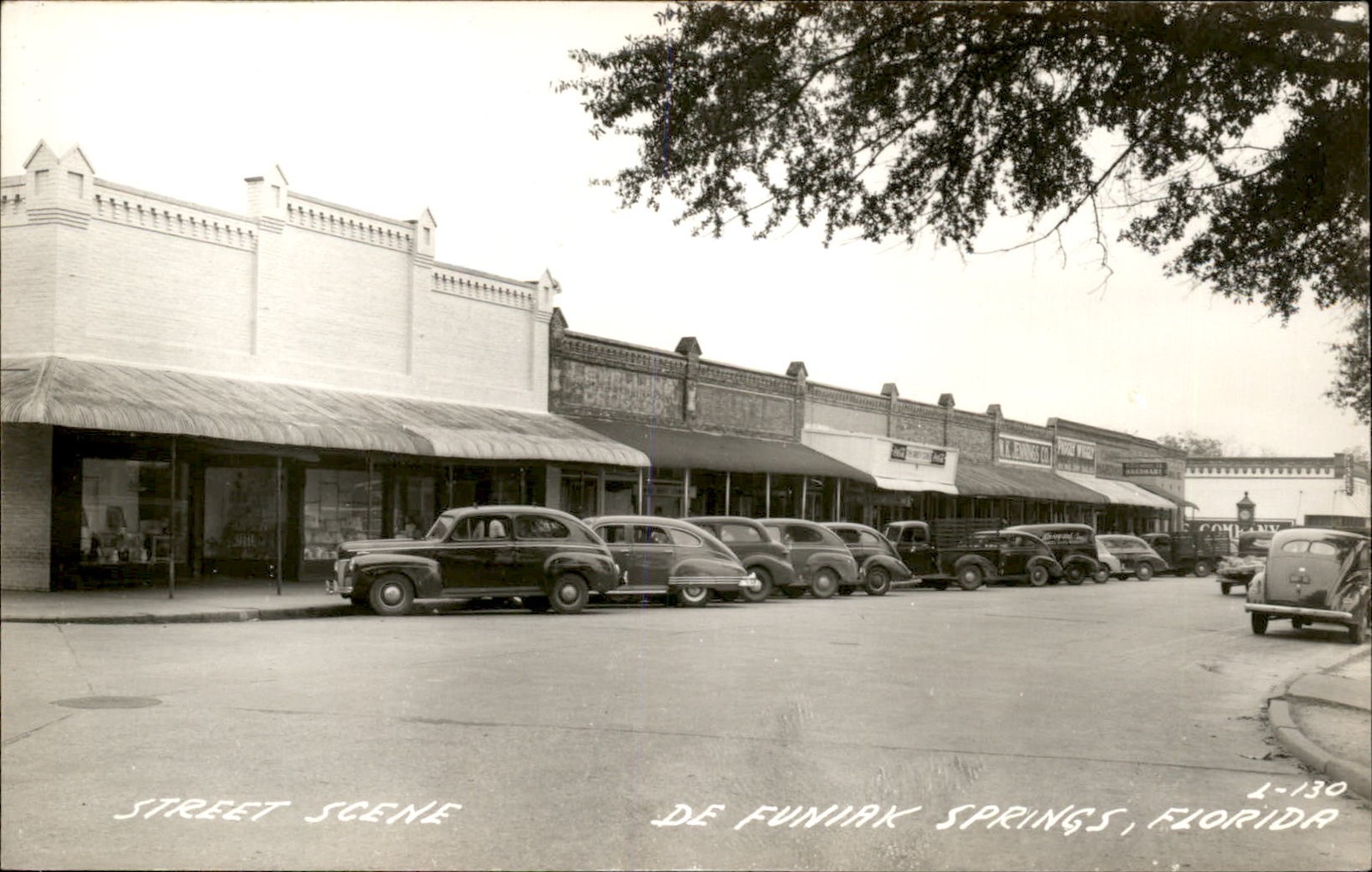 De Funiak Springs FL Street Scene c1940s-50s Real Photo Vintage Postcard bhn De Funiak Springs FL Street Scene c1940s-50s Real Photo Vintage Postcard bhn