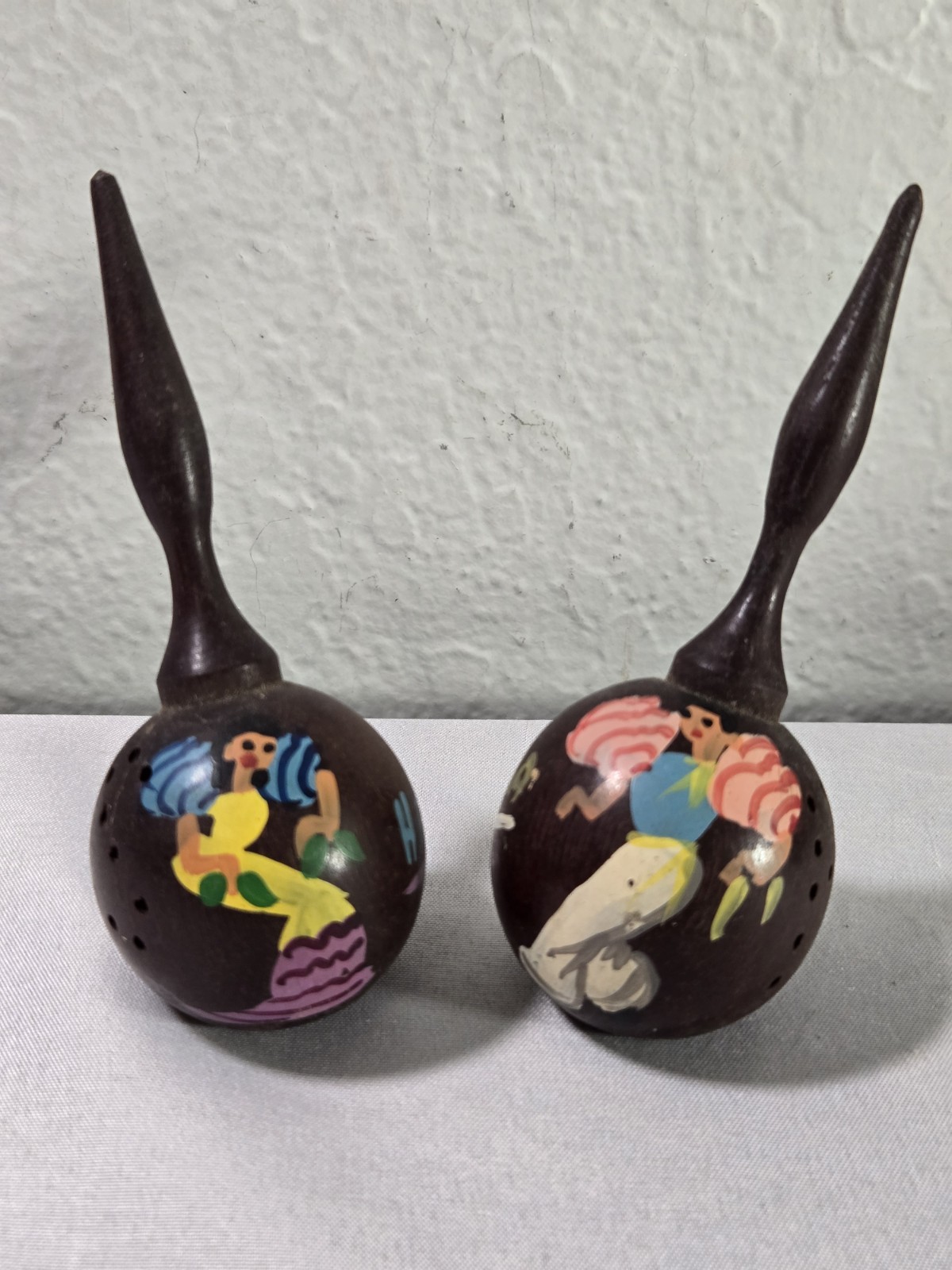 Vtg Hotel Nacional De Cuba Salt Pepper Shakers Pre 1959 Havana Maraca Shape...