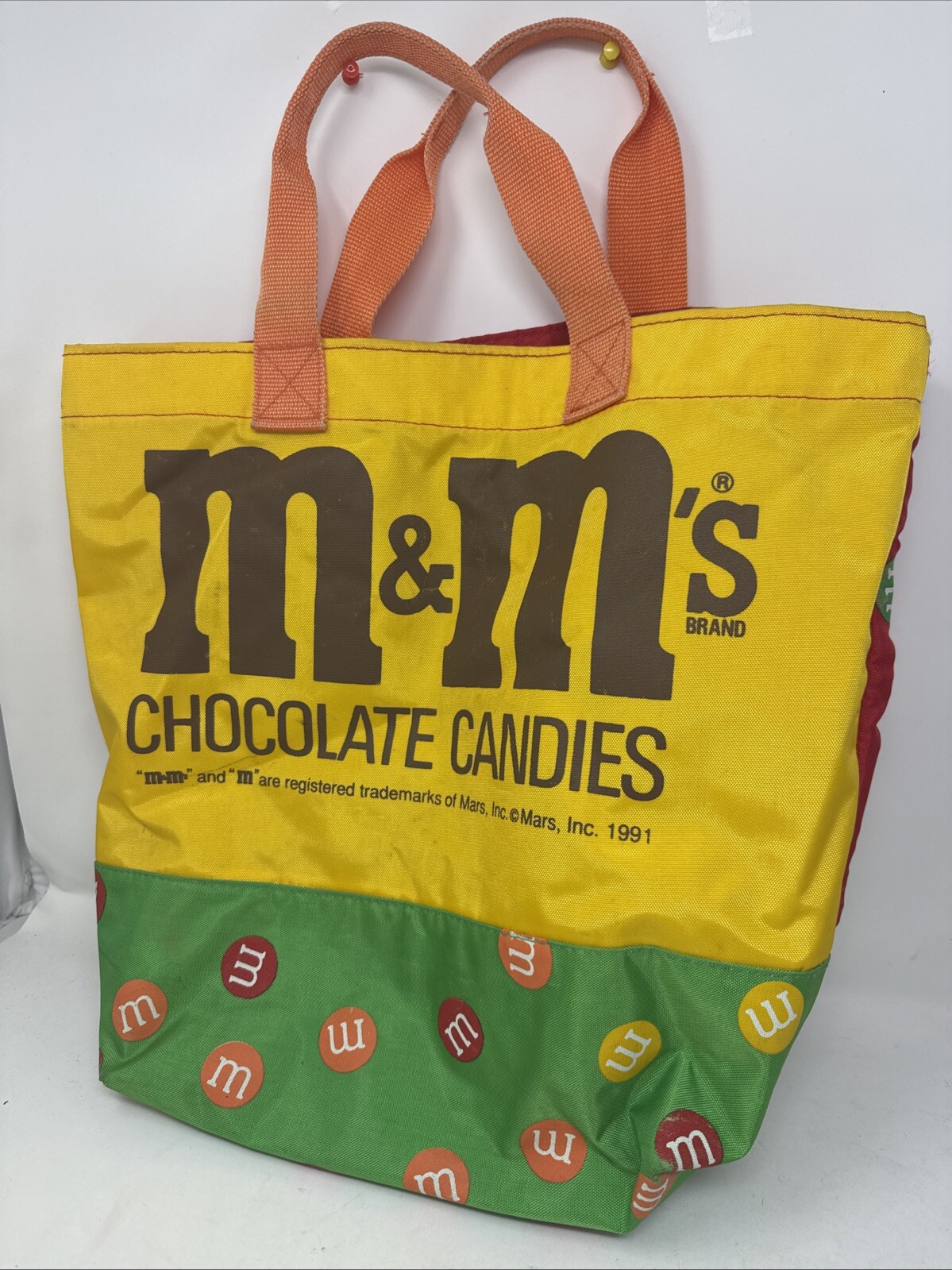 Vintage 1991 M&M\'s Beach Bag - Tote Bag - Pre-Owned 17\ Vintage 1991 M&M\'s Beach Bag - Tote Bag - Pre-Owned 17\