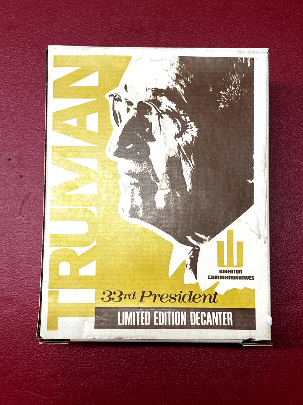 Wheaton Commemoratives Harry S. Truman 33rd President Limited Edition Decanter