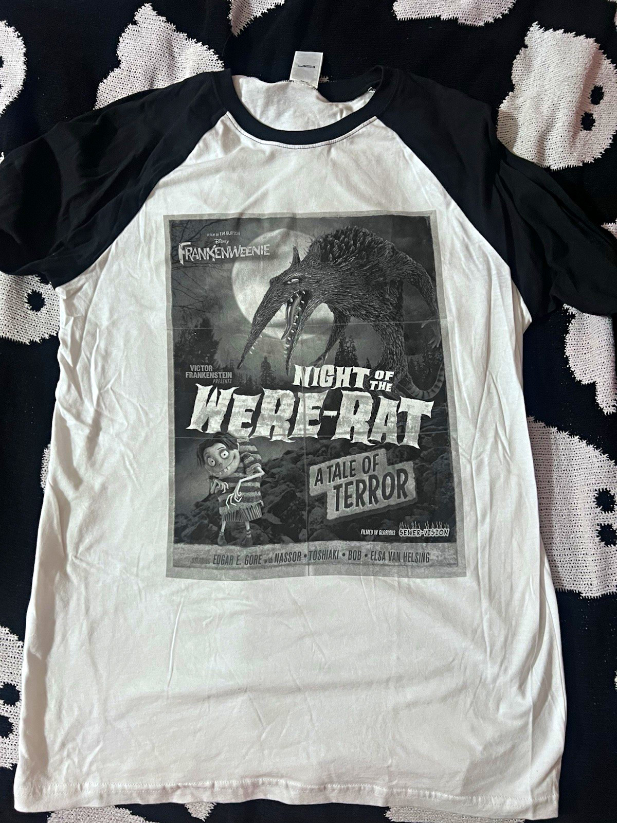 Disney Store Frankenweenie Night of the Were-Rat T-Shirt L Tim Burton 2012