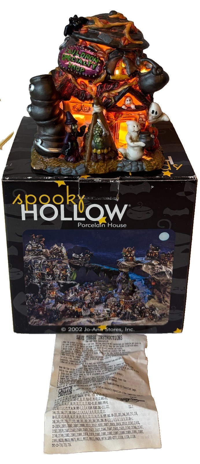 Vintage Y2K Spooky Hollow Cauldron Specialty Shop Porcelain House Lighted 2002 Vintage Y2K Spooky Hollow Cauldron Specialty Shop Porcelain House Lighted 2002