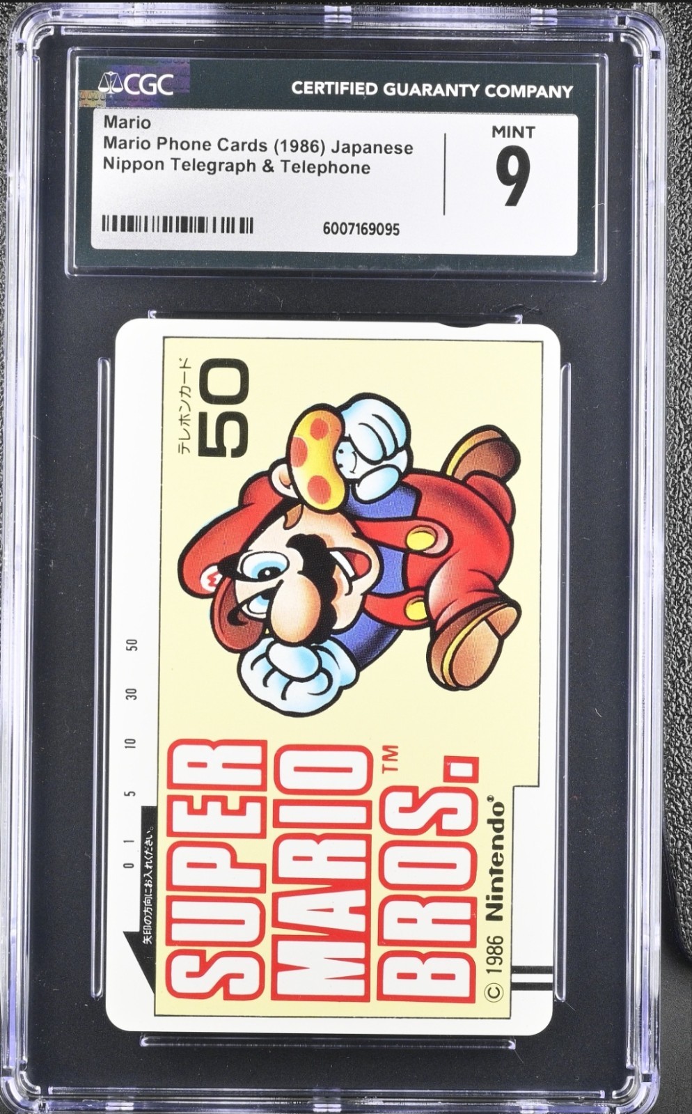 1986 Super Mario Bros Japanese Nippon Phone Card CGC 9 🔥 Telephone Low Pop 1986 Super Mario Bros Japanese Nippon Phone Card CGC 9 🔥 Telephone Low Pop