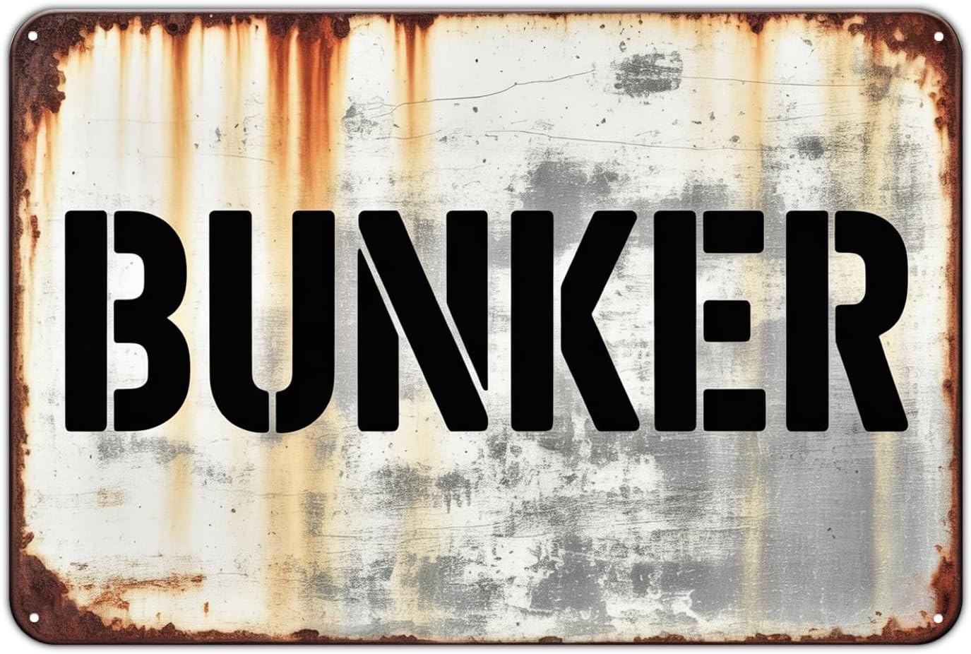 Vintage BUNKER Man Cave Garage Tin Metal Signs Home Décor 8x12 Vintage BUNKER Man Cave Garage Tin Metal Signs Home Décor 8x12
