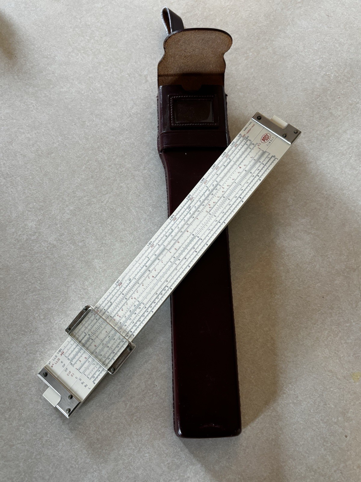 Vintage 1965 Post Versalog 1460 Slide Rule Hemmi Bamboo Japan w/ Leather Case Vintage 1965 Post Versalog 1460 Slide Rule Hemmi Bamboo Japan w/ Leather Case