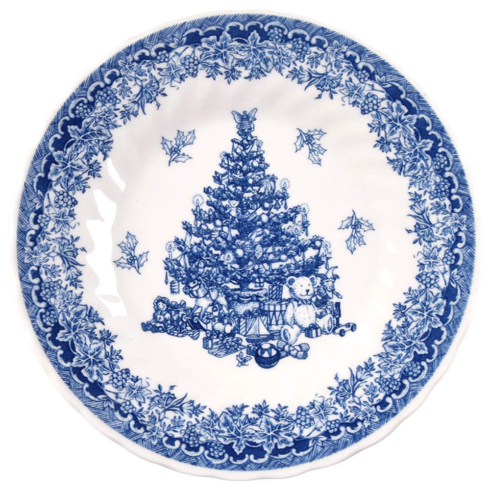 Queen\'s Seasons Greetings Blue Salad Plate 6010608