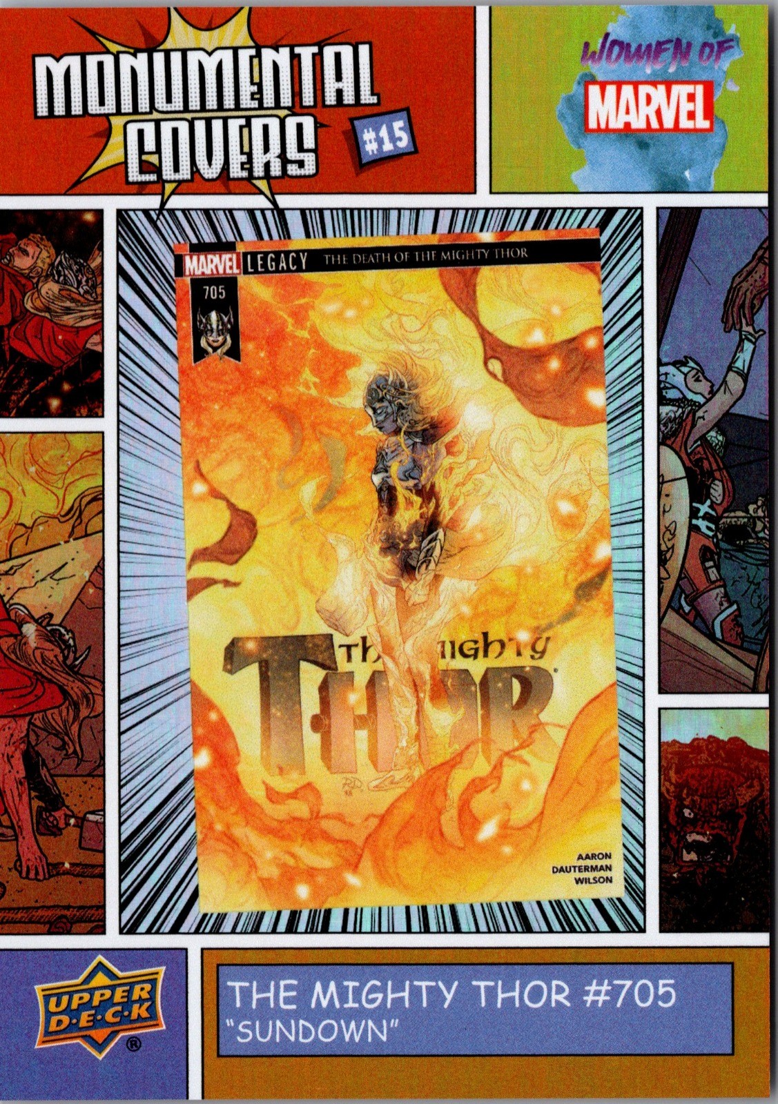 2024 Upper Deck Women of Marvel Monumental Covers BI-15 The Mighty Thor #705 NM