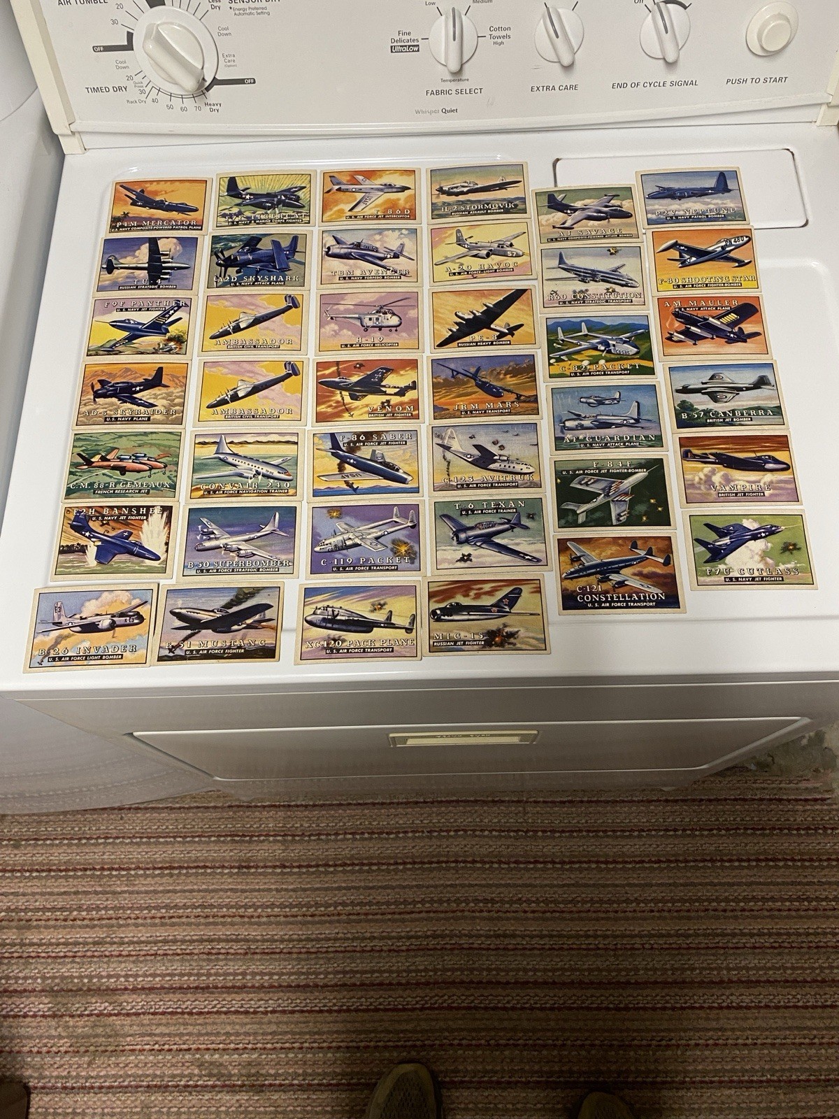 1952 Topps Wings Friend or Foe Original Vintage Military Aircraft 40 Card Lot