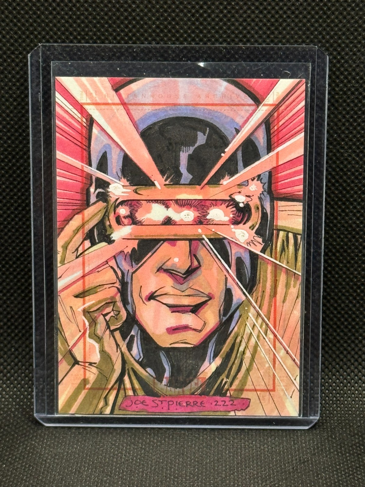 2010 Marvel 70th Anniversary SketchaFEX Sketch Card Joe St. Pierre Cyclops 1/1